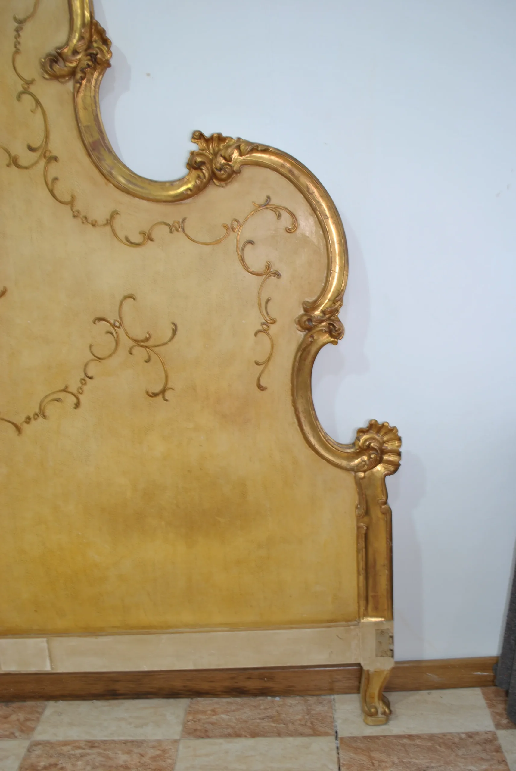 Gran cabecero Isabelino madera - Imagen 4