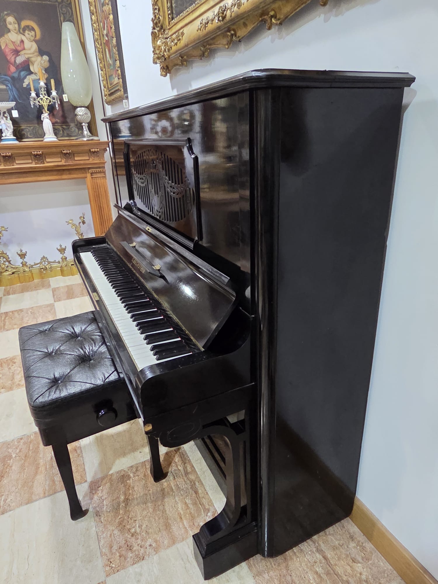 Piano Vertical C. Bechstein Berlín ébano con banqueta - Imagen 11