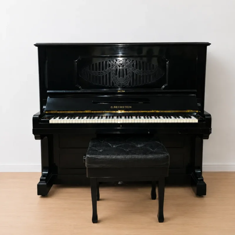 Piano Vertical C. Bechstein Berlín ébano con banqueta