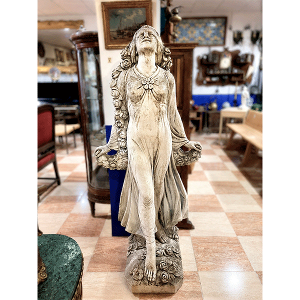 Figura escultura jardín piedra dama