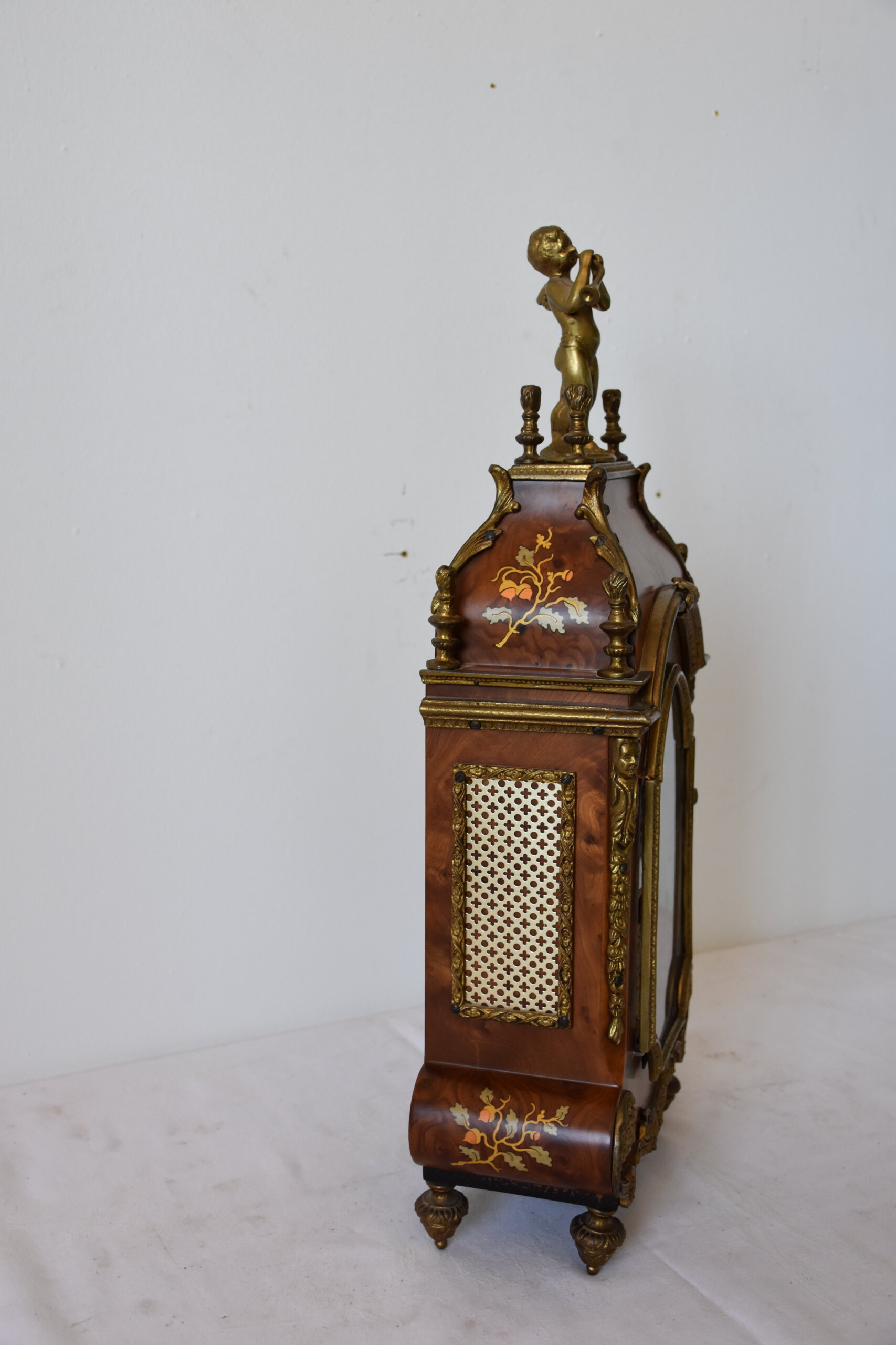 Reloj sobremesa Luis XV marquetería - Imagen 7