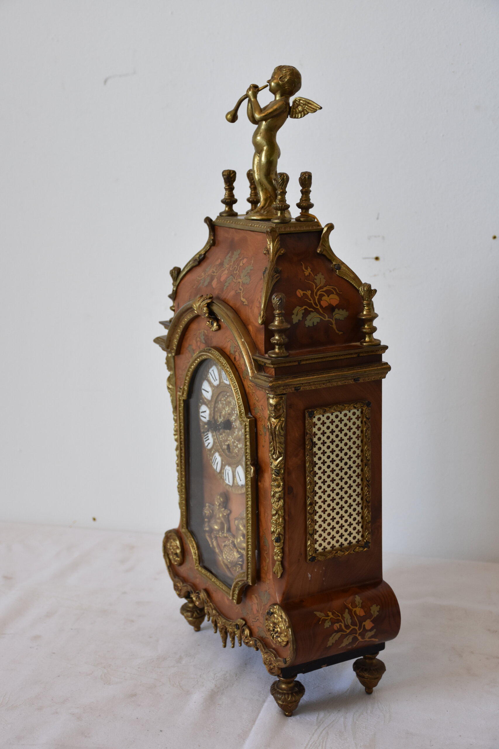 Reloj sobremesa Luis XV marquetería - Imagen 11