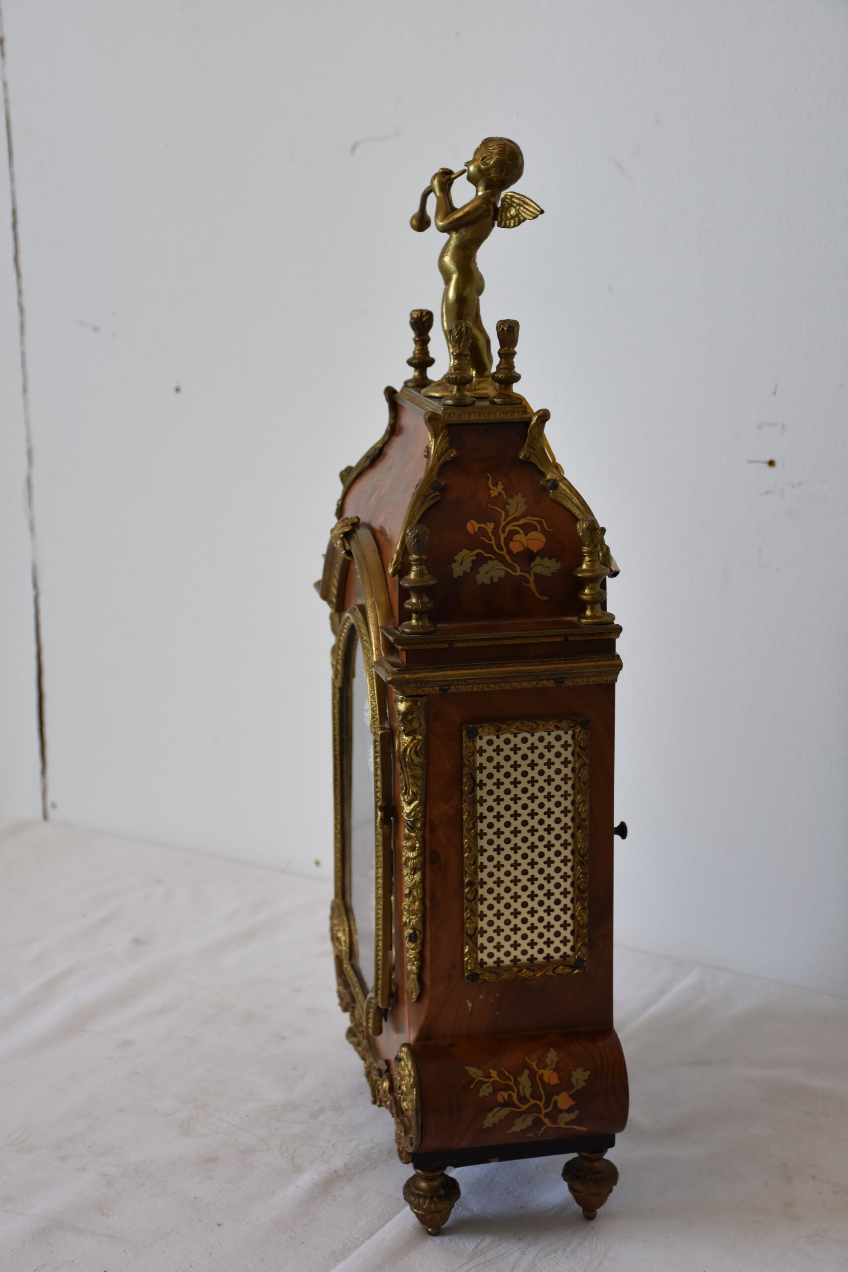 Reloj sobremesa Luis XV marquetería - Imagen 12