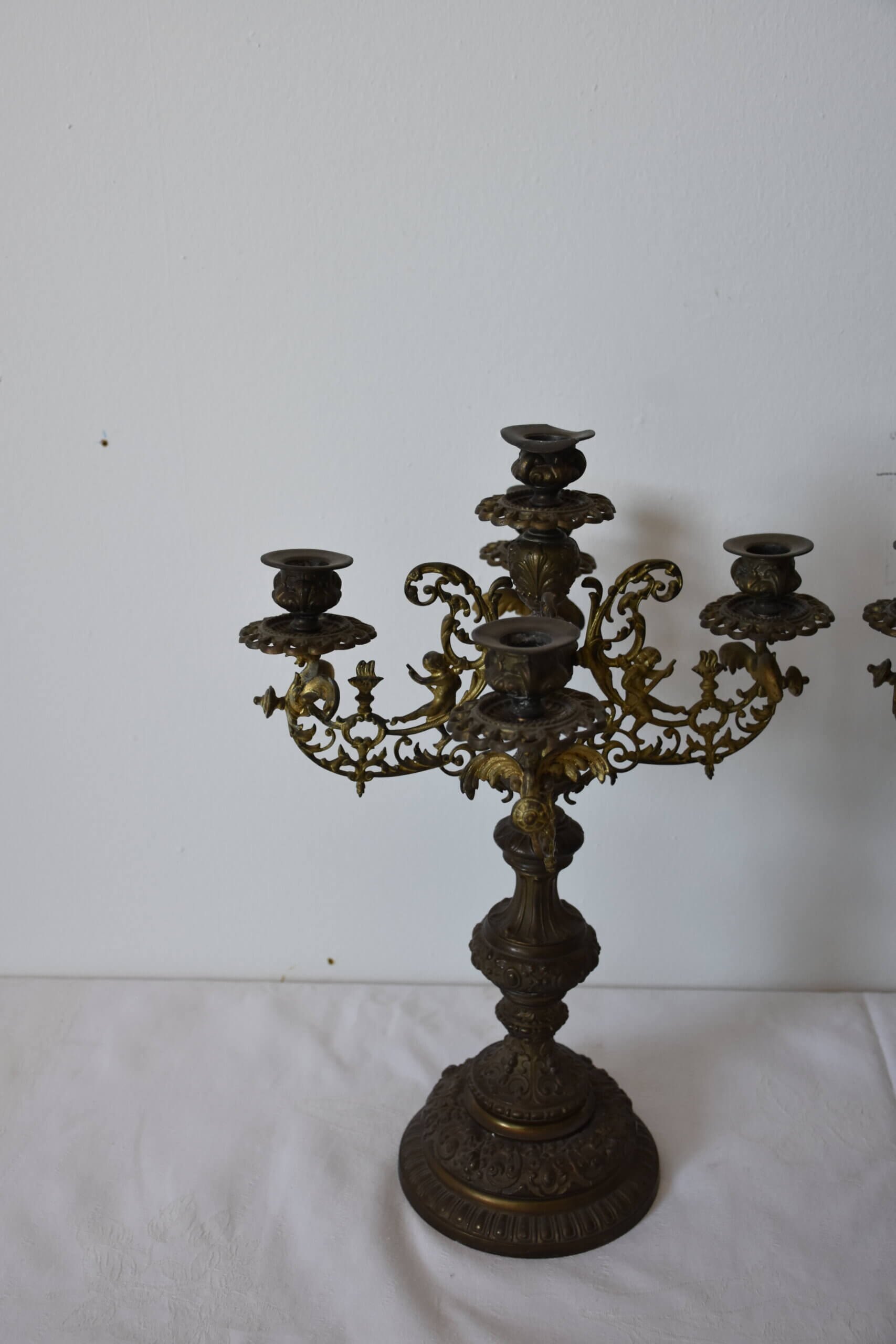 Pareja de candelabros 5 luces - Imagen 3