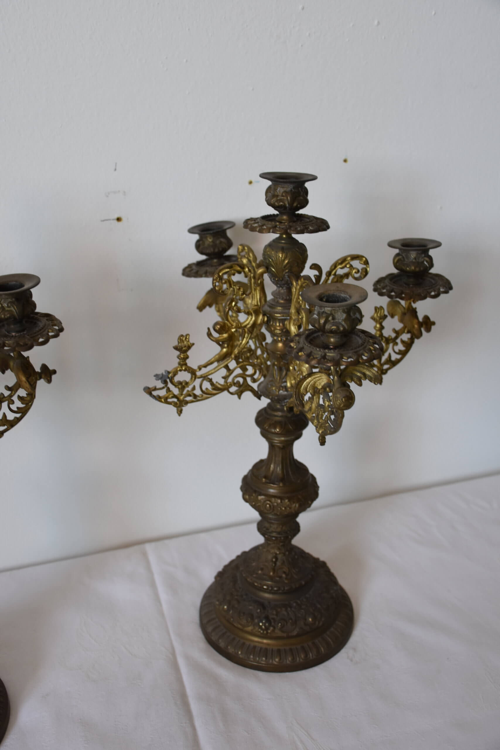 Pareja de candelabros 5 luces - Imagen 5