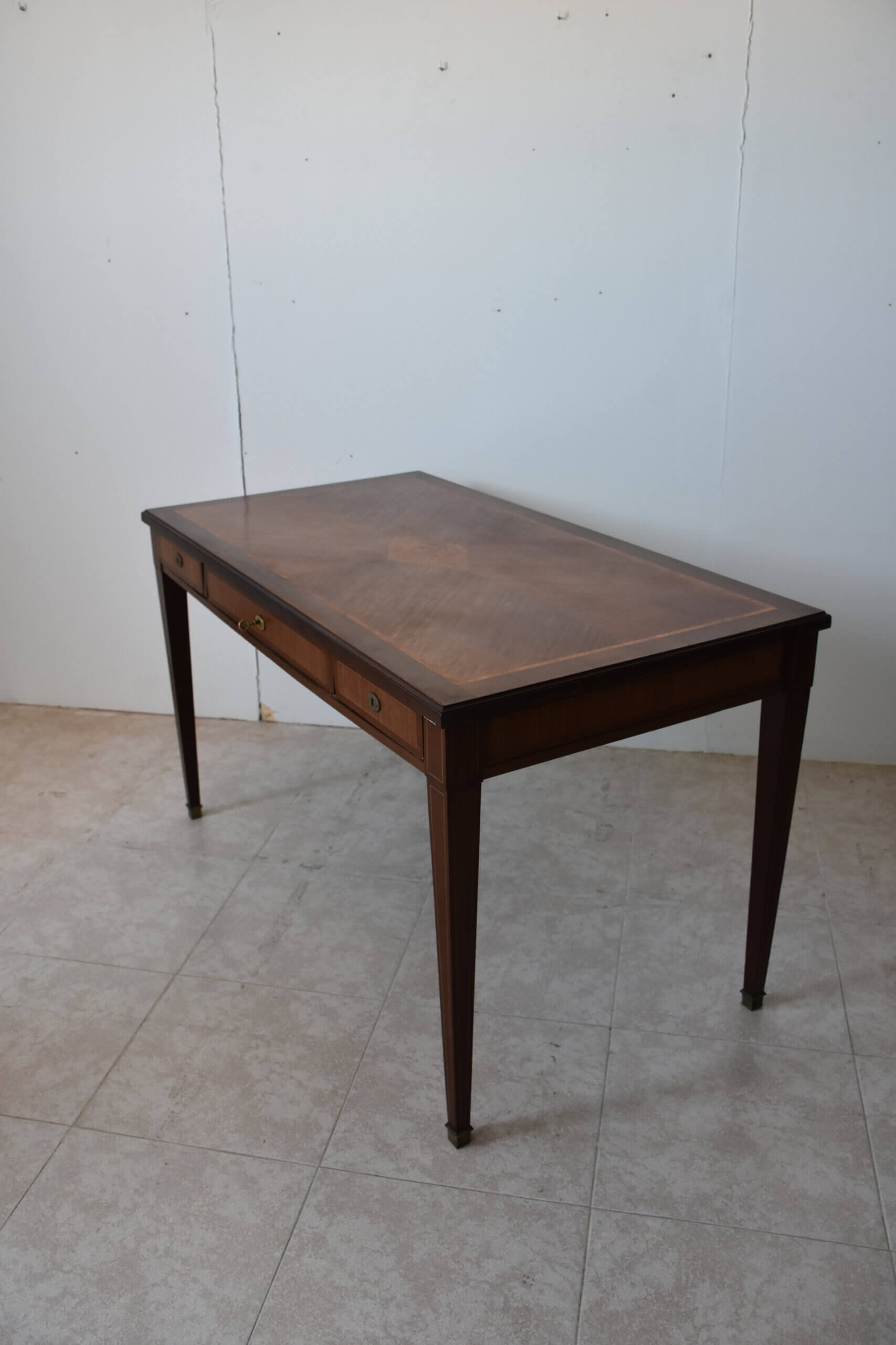 Mesa escritorio Luis XVI marquetería - Imagen 5