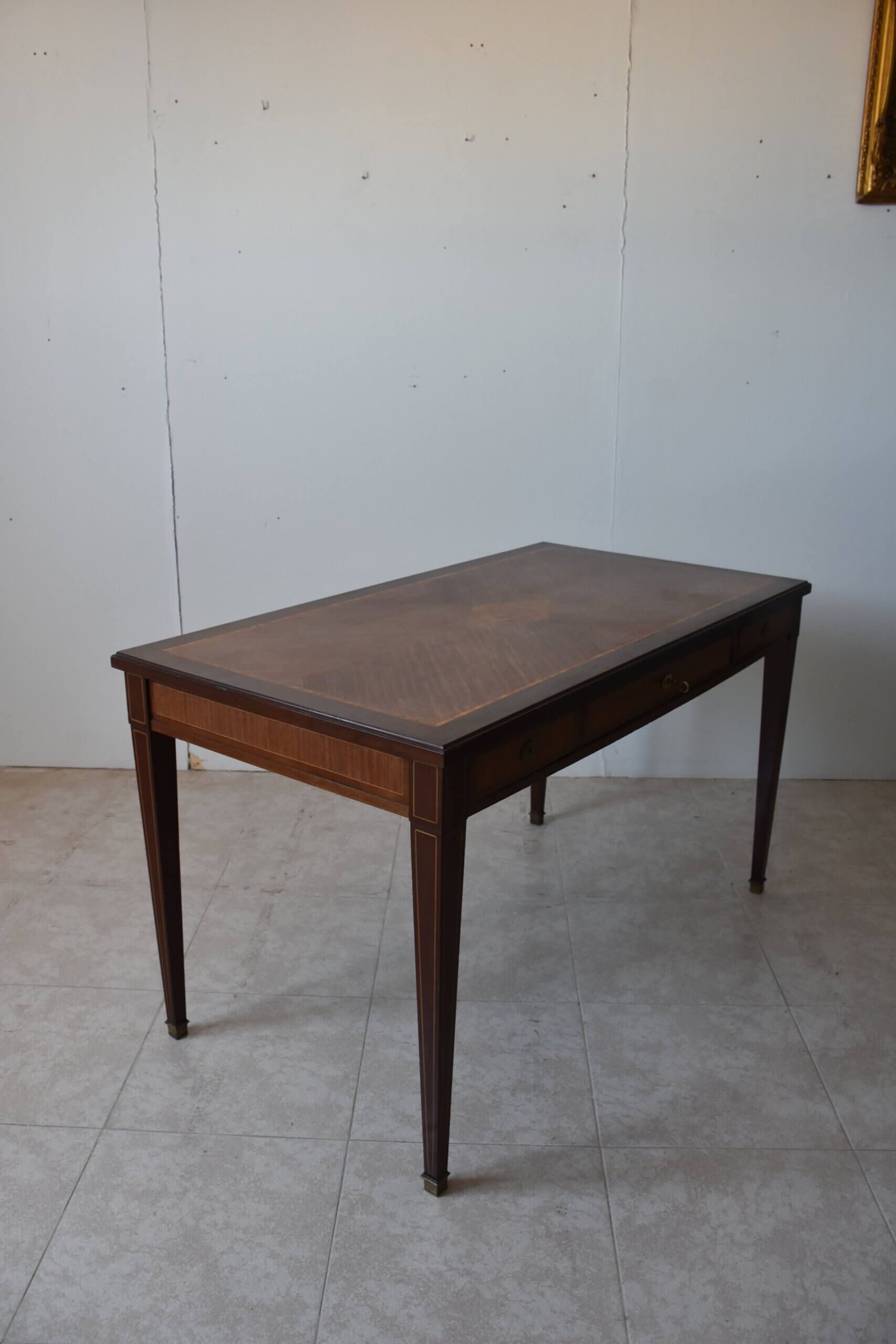 Mesa escritorio Luis XVI marquetería - Imagen 6
