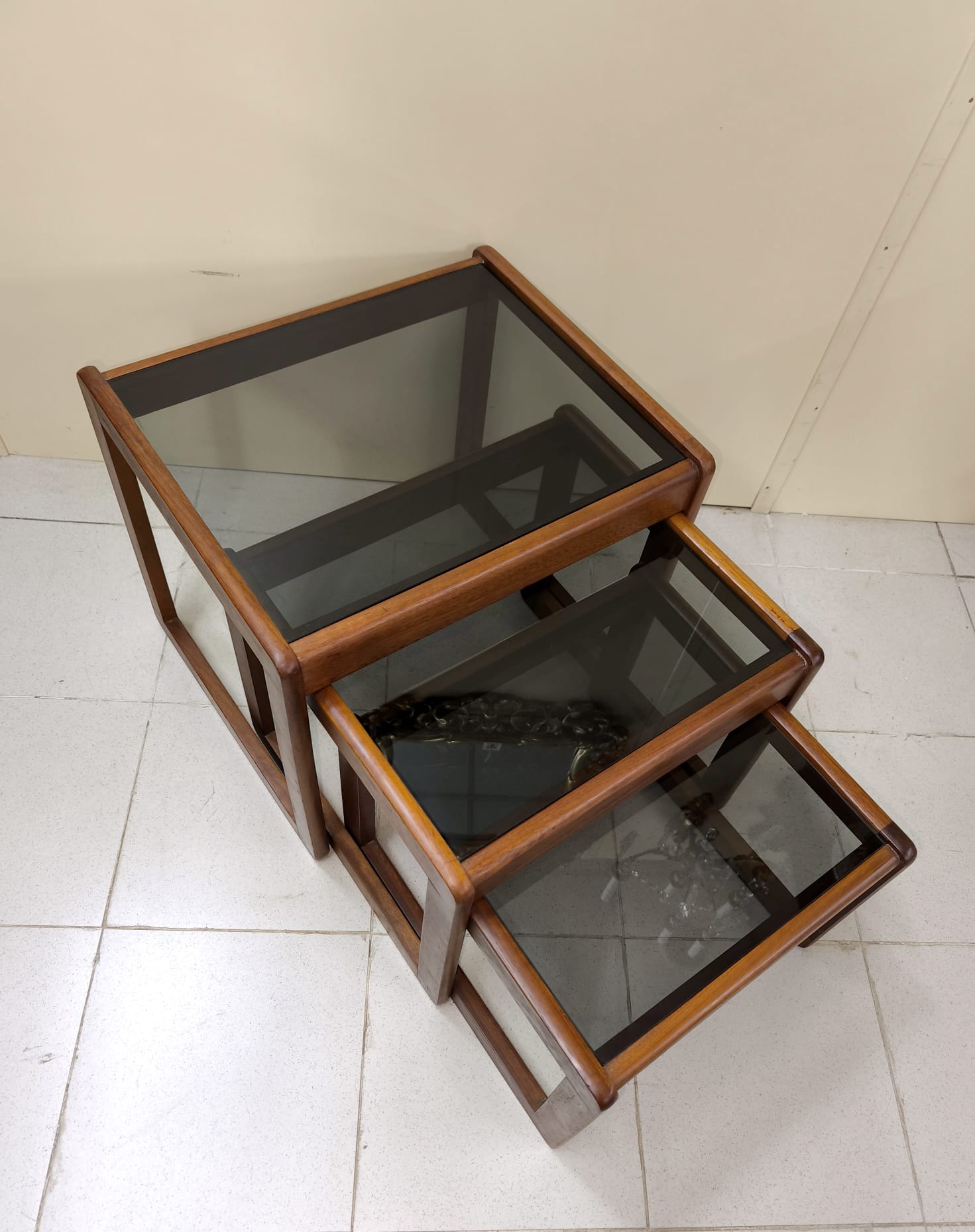 Mesas auxiliares de teca Mid Century - Imagen 3