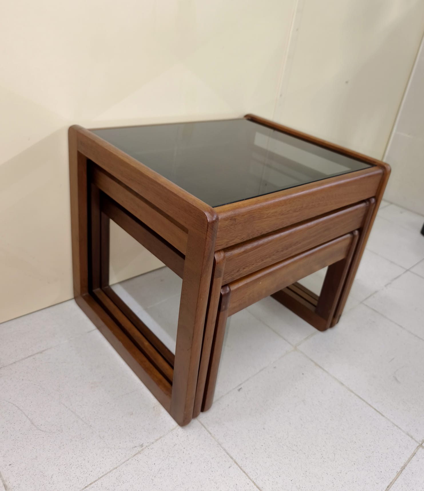 Mesas auxiliares de teca Mid Century - Imagen 5