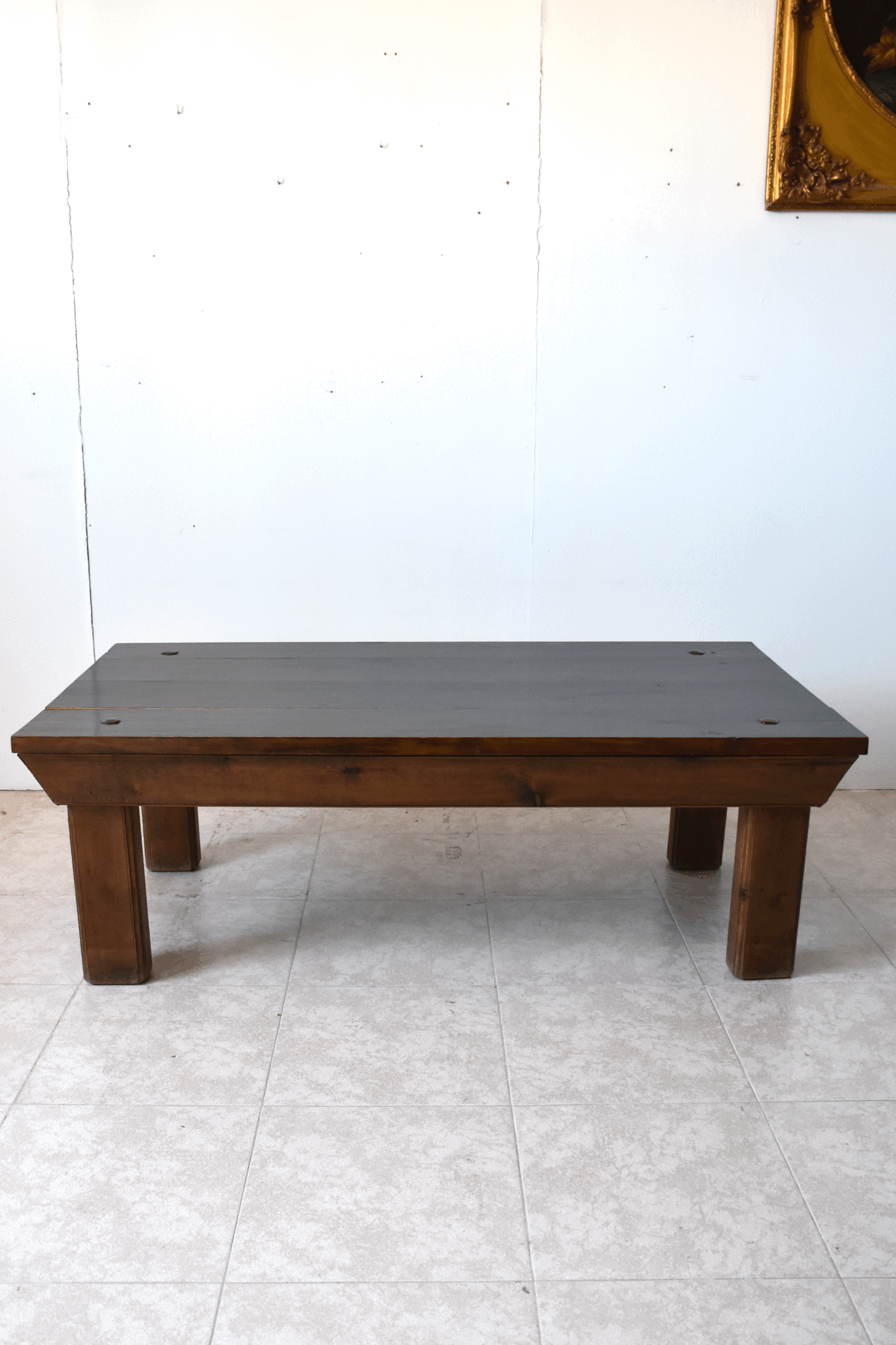 Mesa rústica de centro madera maciza
