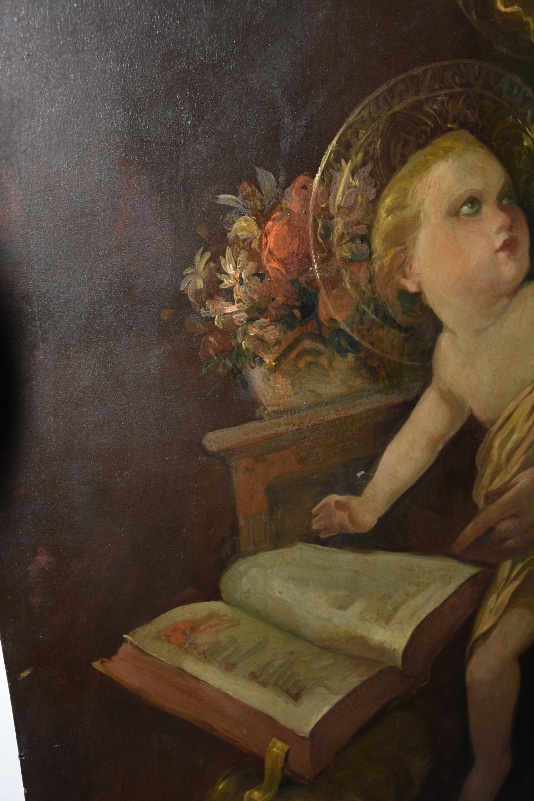 Pintura Virgen Madonna del libro con Niño - Imagen 8