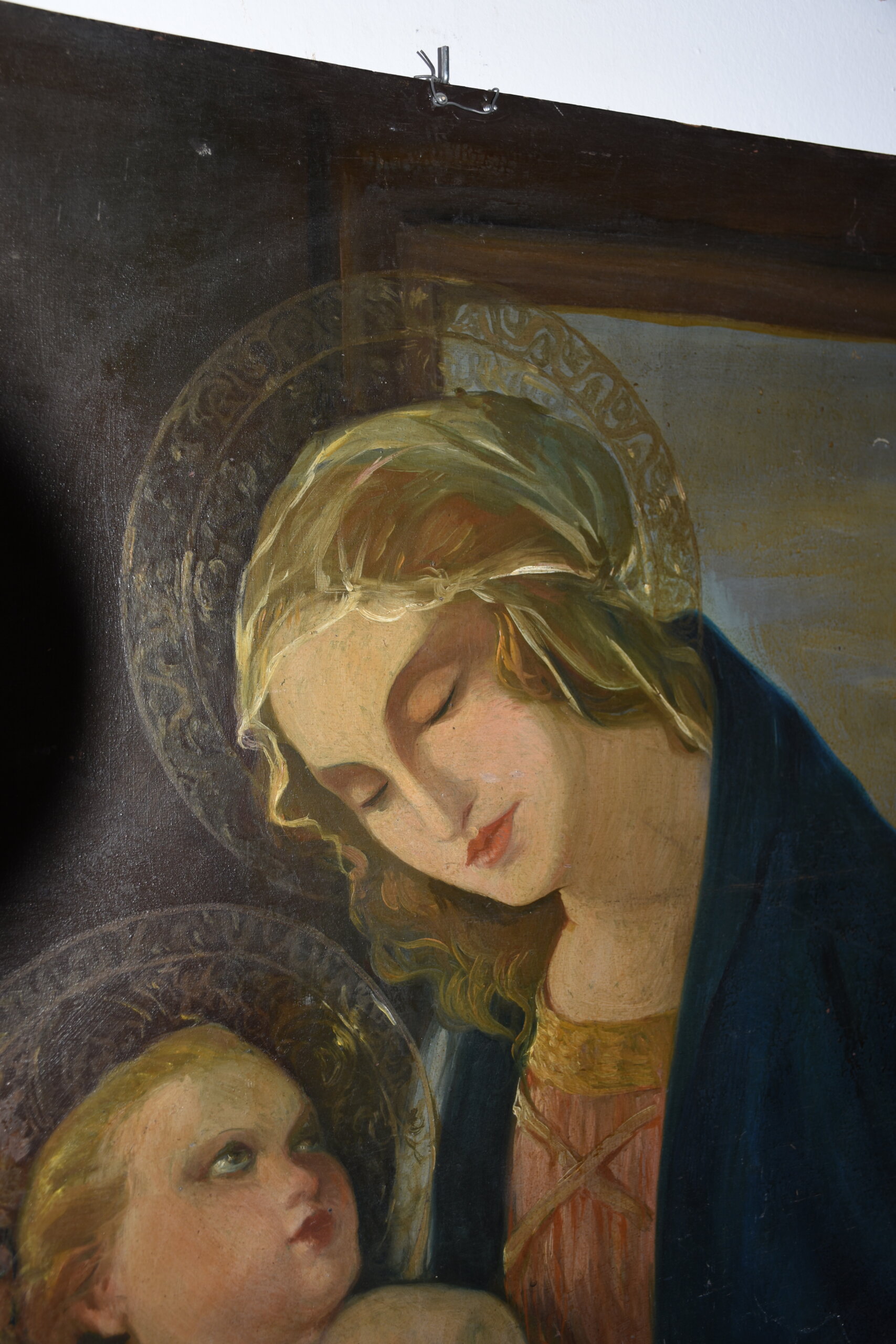 Pintura Virgen Madonna del libro con Niño - Imagen 6