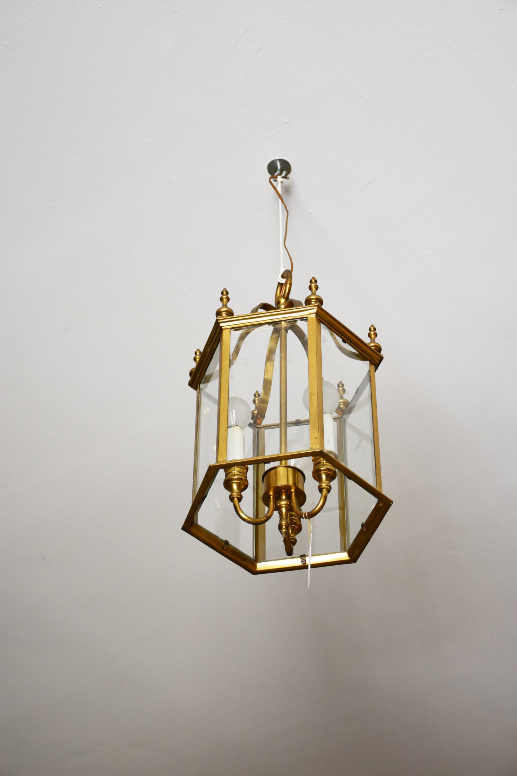 Farol de techo colgante latón dorado