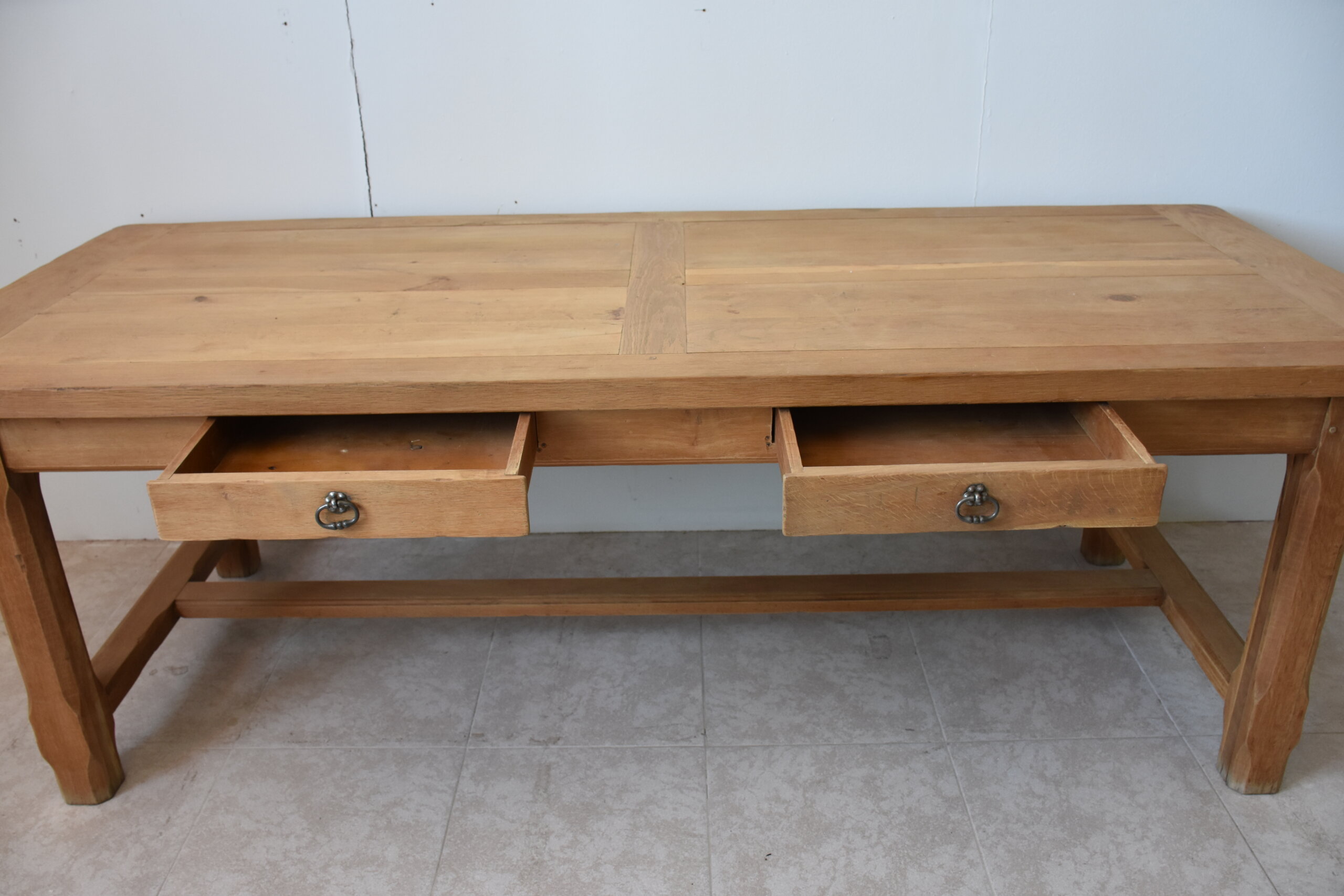 Gran mesa de cocina madera roble extensibles - Imagen 7