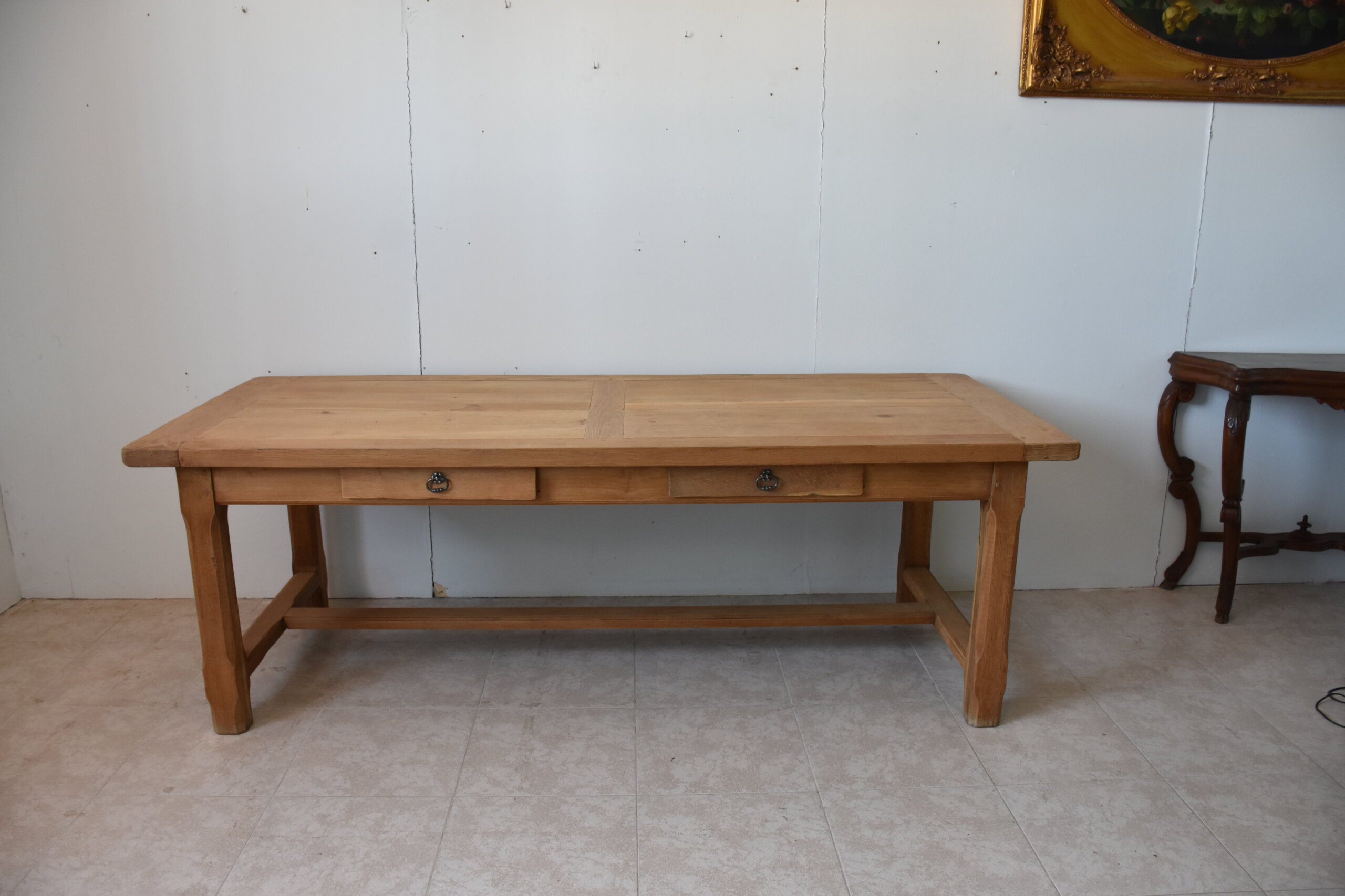 Gran mesa de cocina madera roble extensibles - Imagen 2