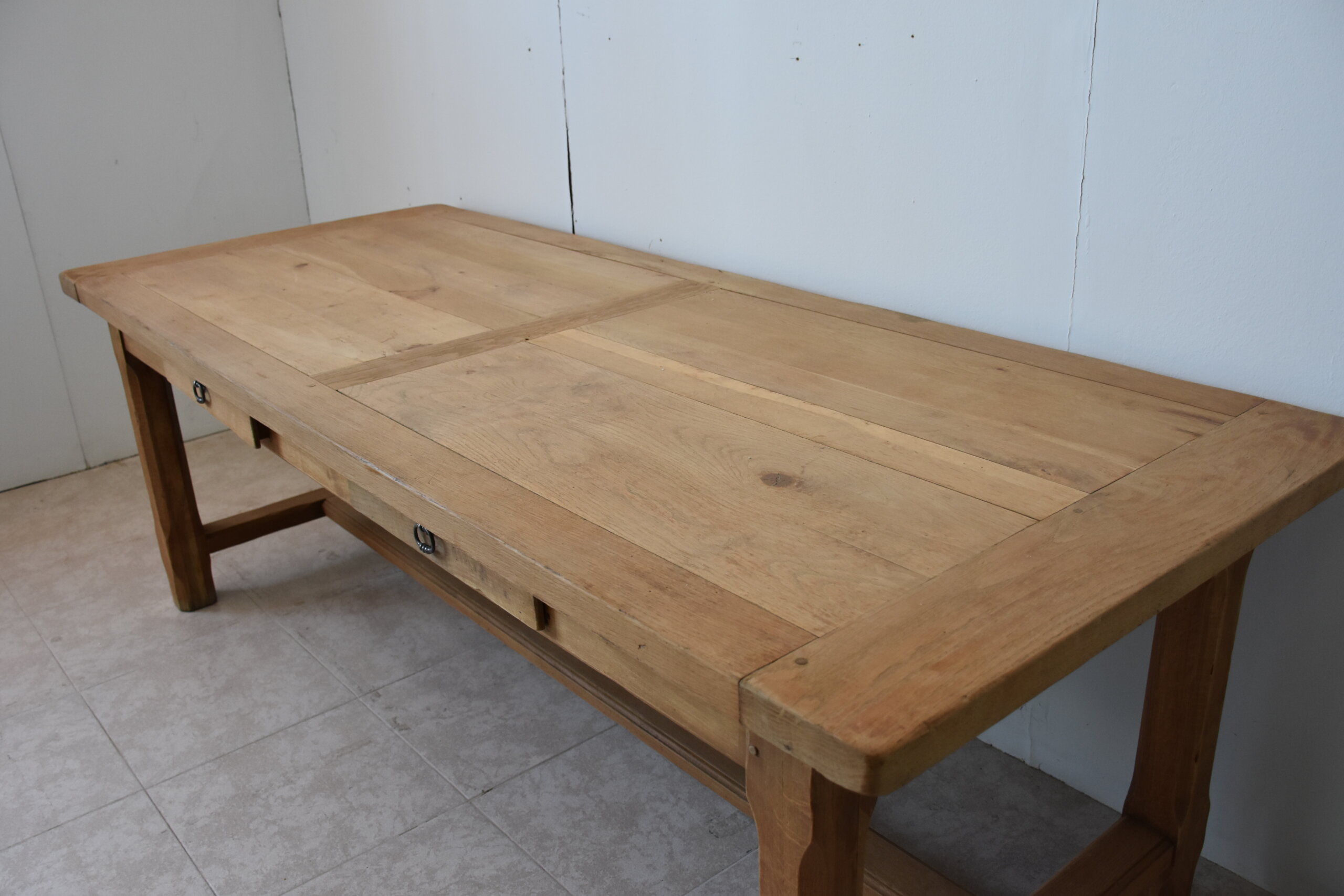 Gran mesa de cocina madera roble extensibles - Imagen 4