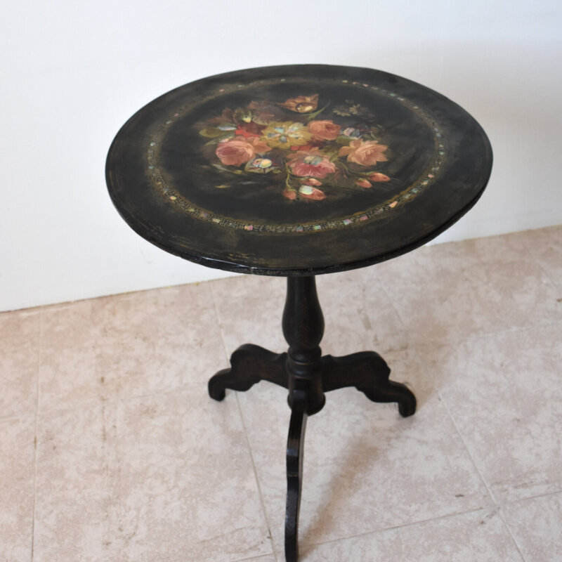 Mesa velador ebonizada Napoleón III