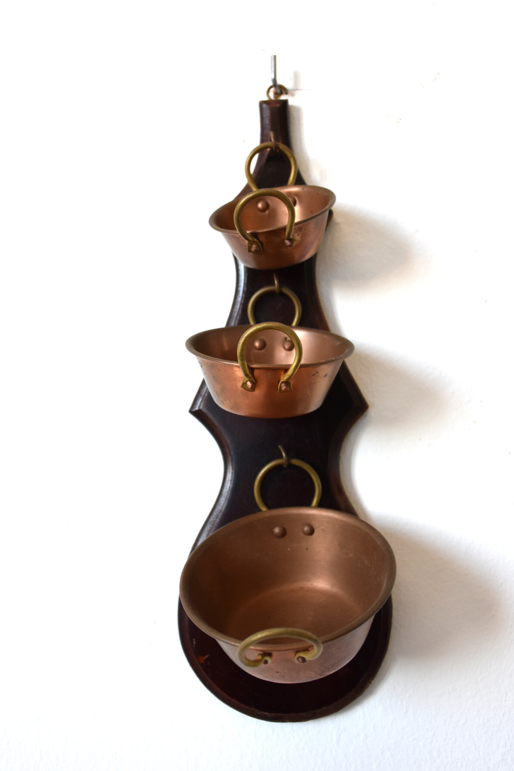 Soporte decorativo cazos cobre - Imagen 2