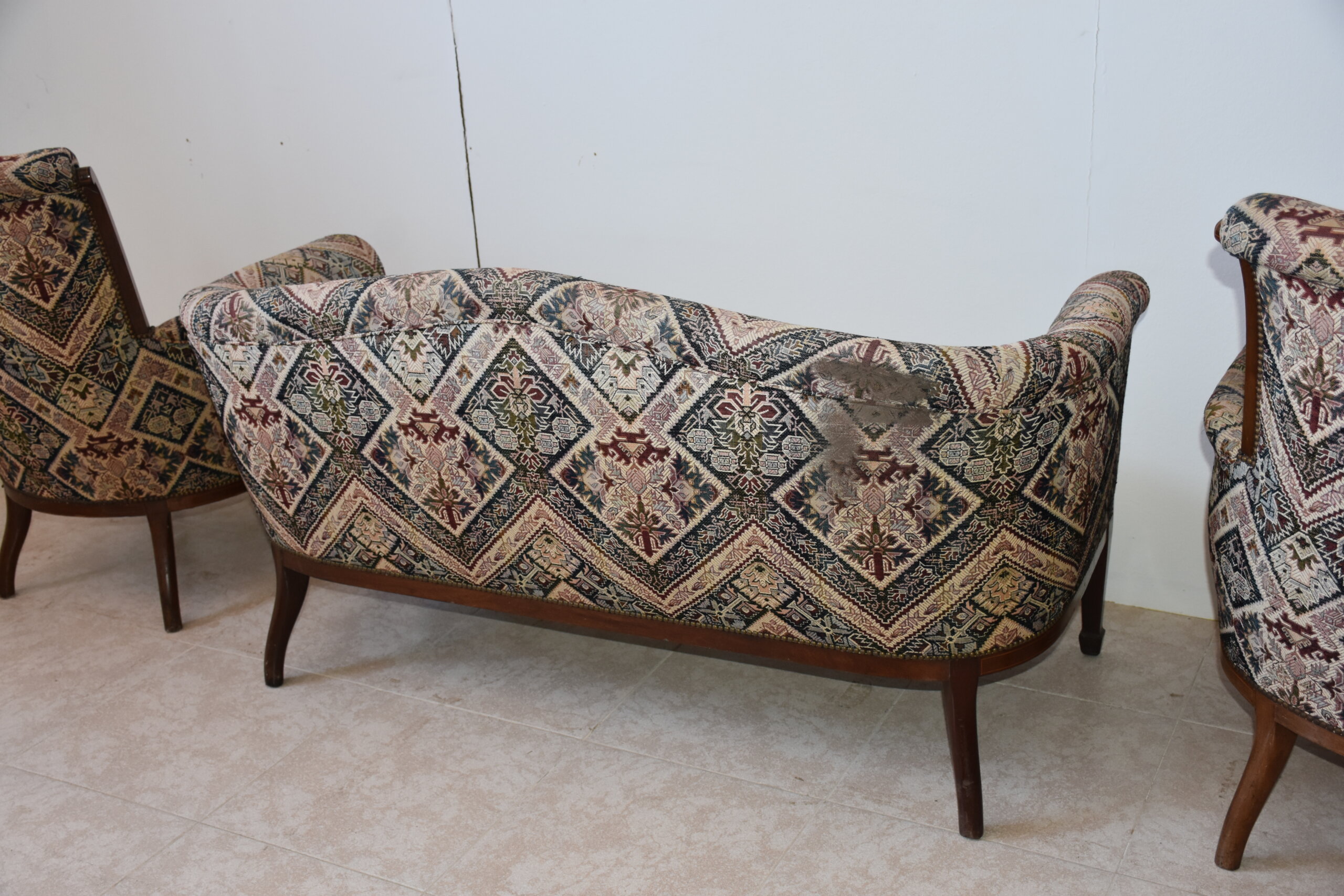 Tresillo sofá y sillones tapizados - Imagen 5