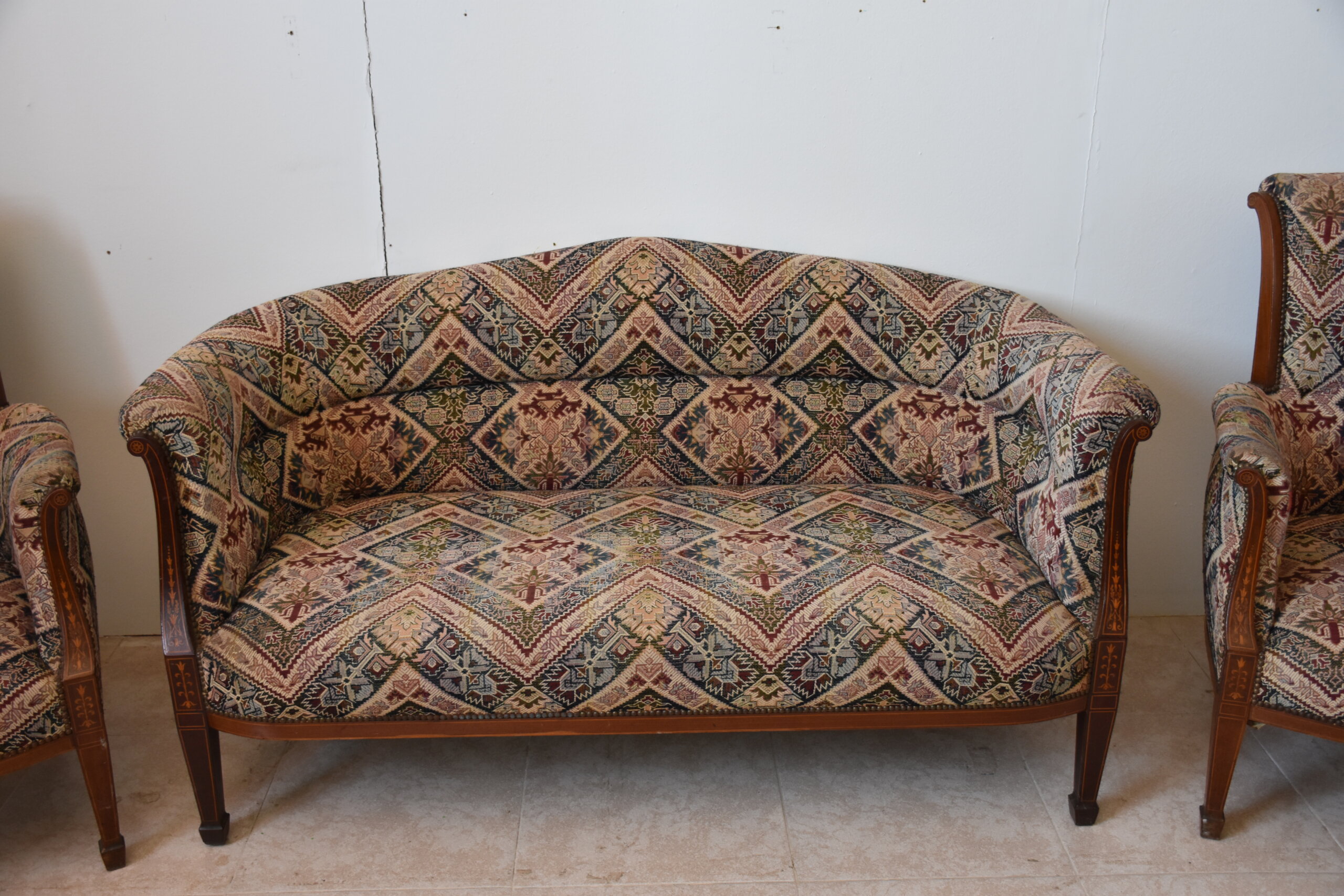 Tresillo sofá y sillones tapizados - Imagen 6