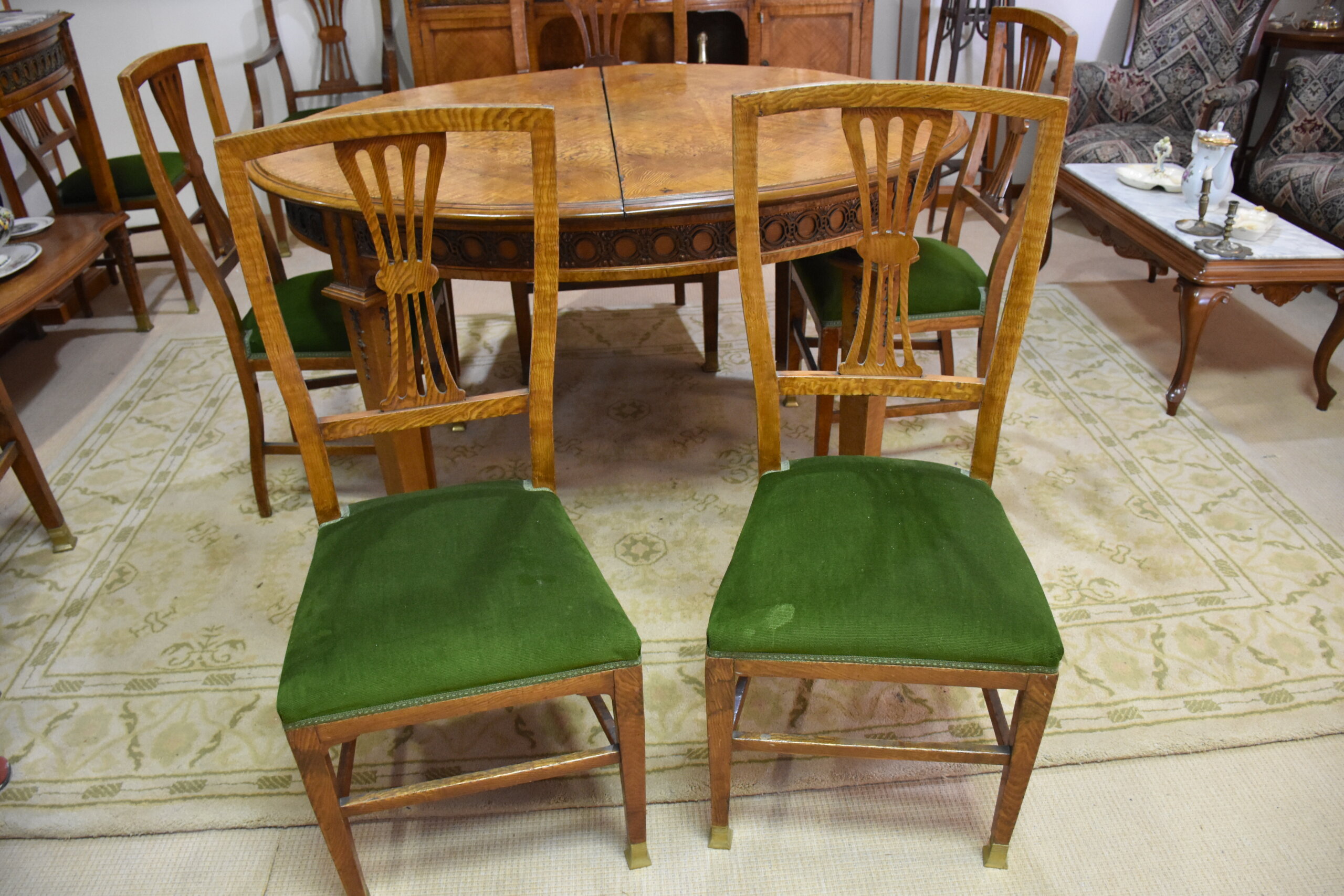 Comedor antiguo madera caoba rubia - Imagen 2