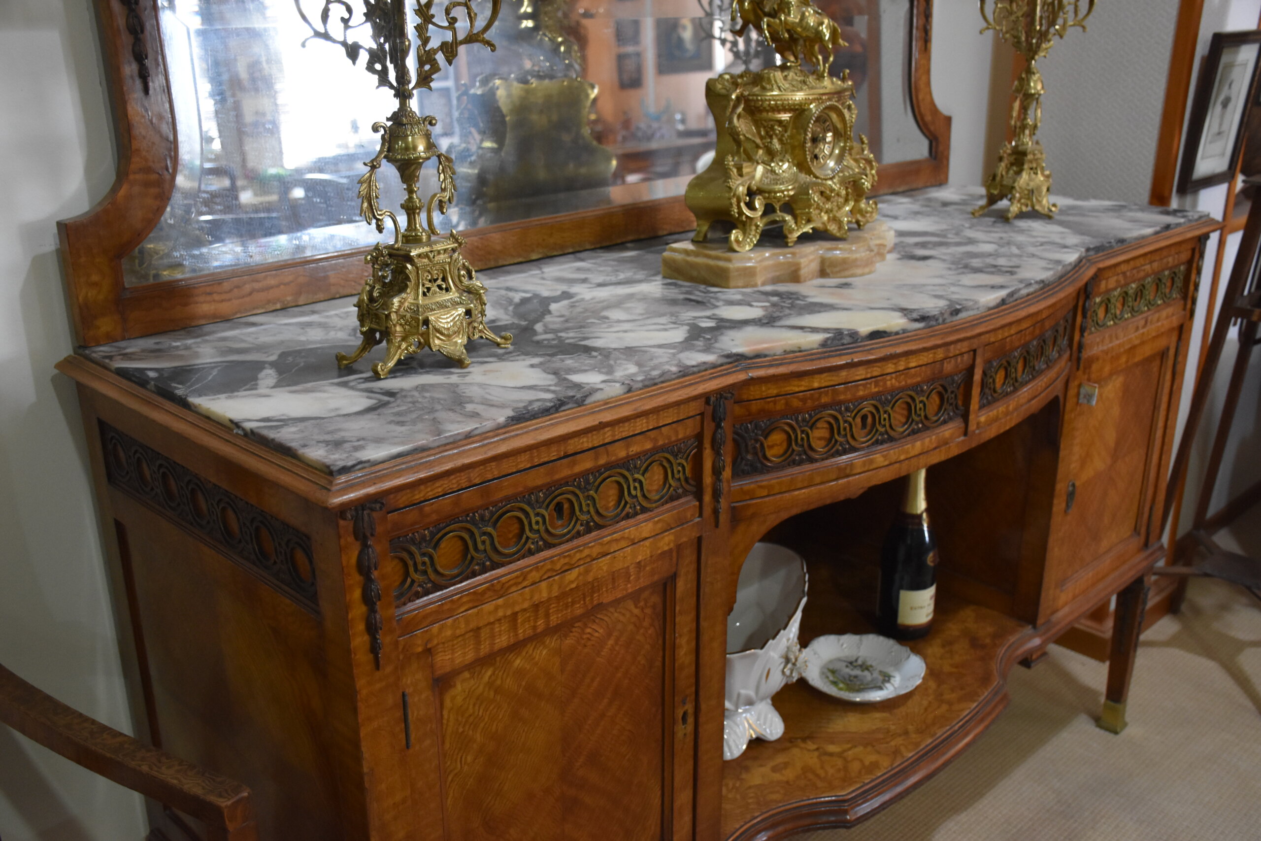 Comedor antiguo madera caoba rubia - Imagen 17