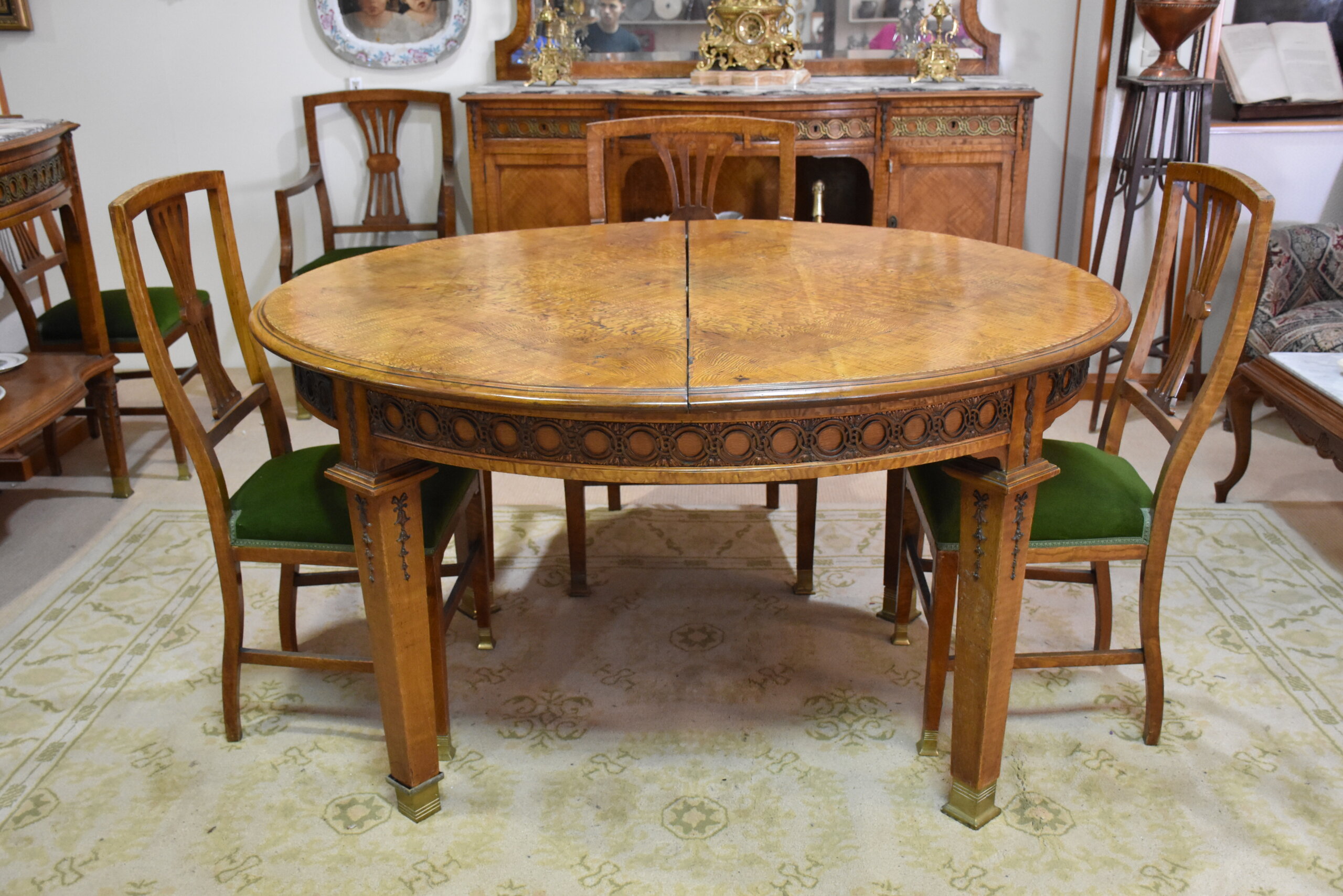 Comedor antiguo madera caoba rubia - Imagen 3