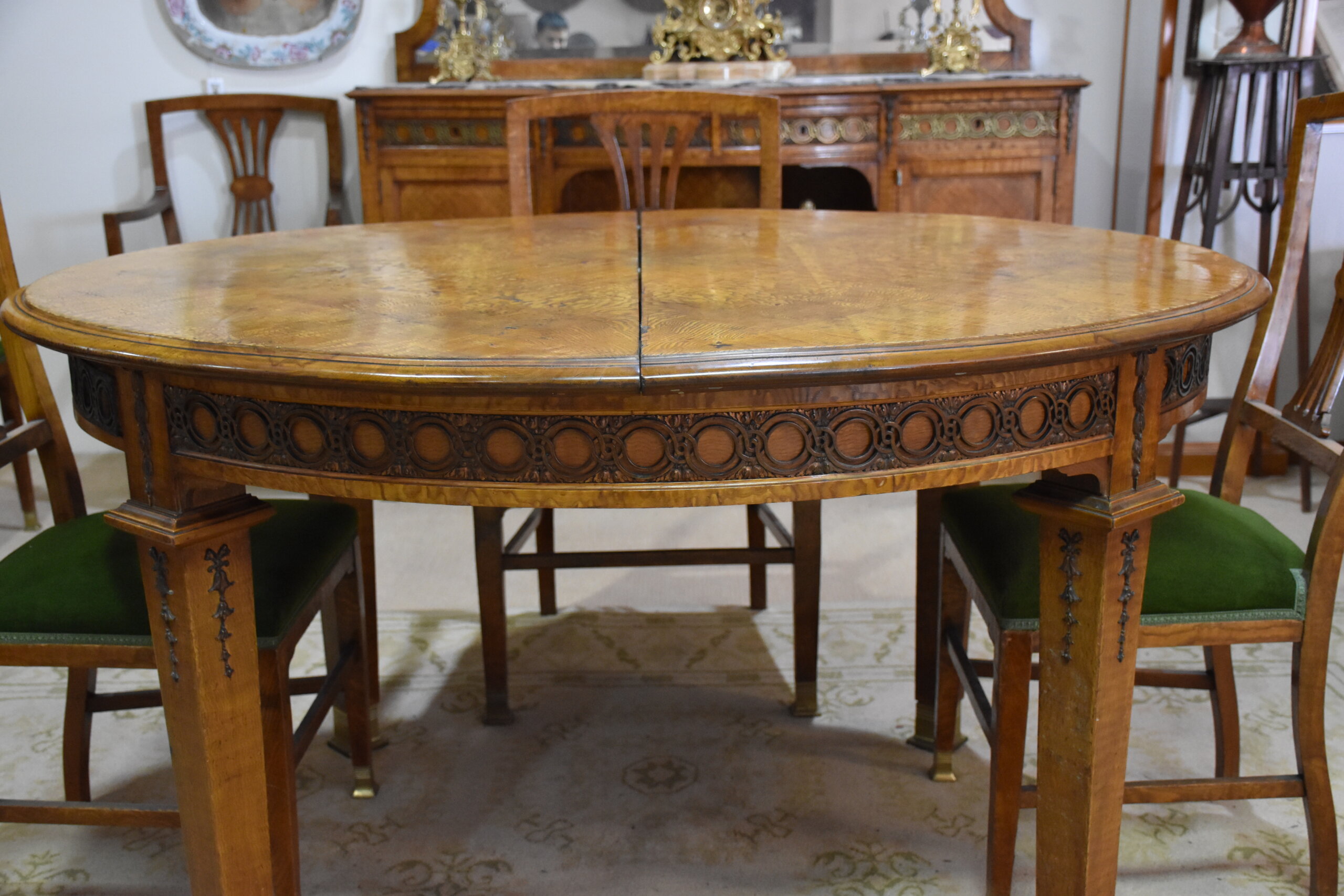Comedor antiguo madera caoba rubia - Imagen 4
