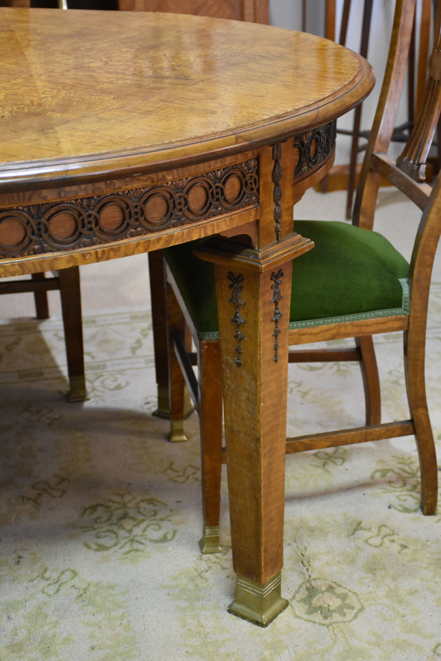 Comedor antiguo madera caoba rubia - Imagen 5