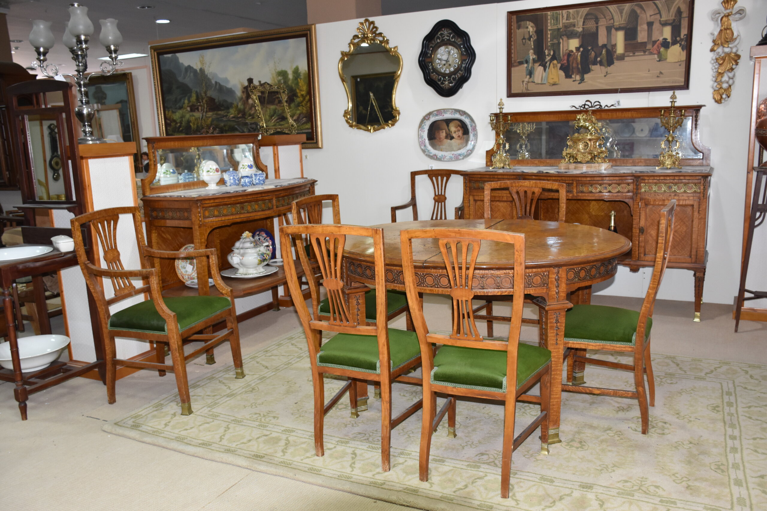 Comedor antiguo madera caoba rubia - Imagen 6
