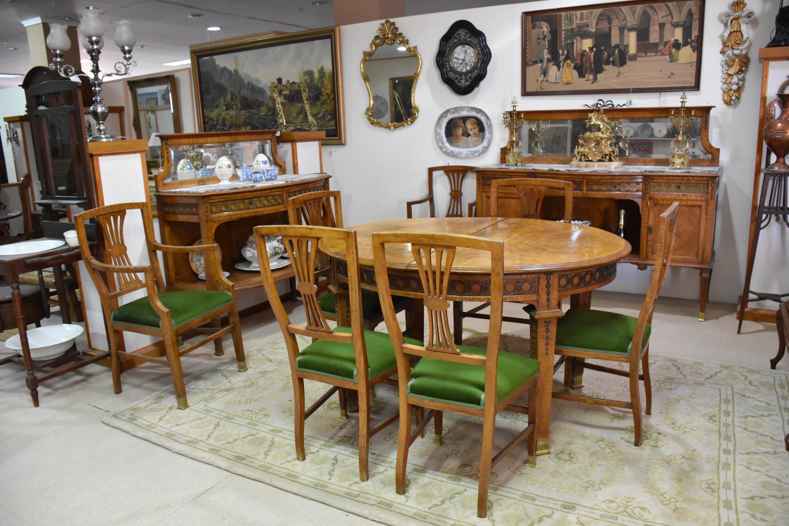 Comedor antiguo madera caoba rubia - Imagen 7