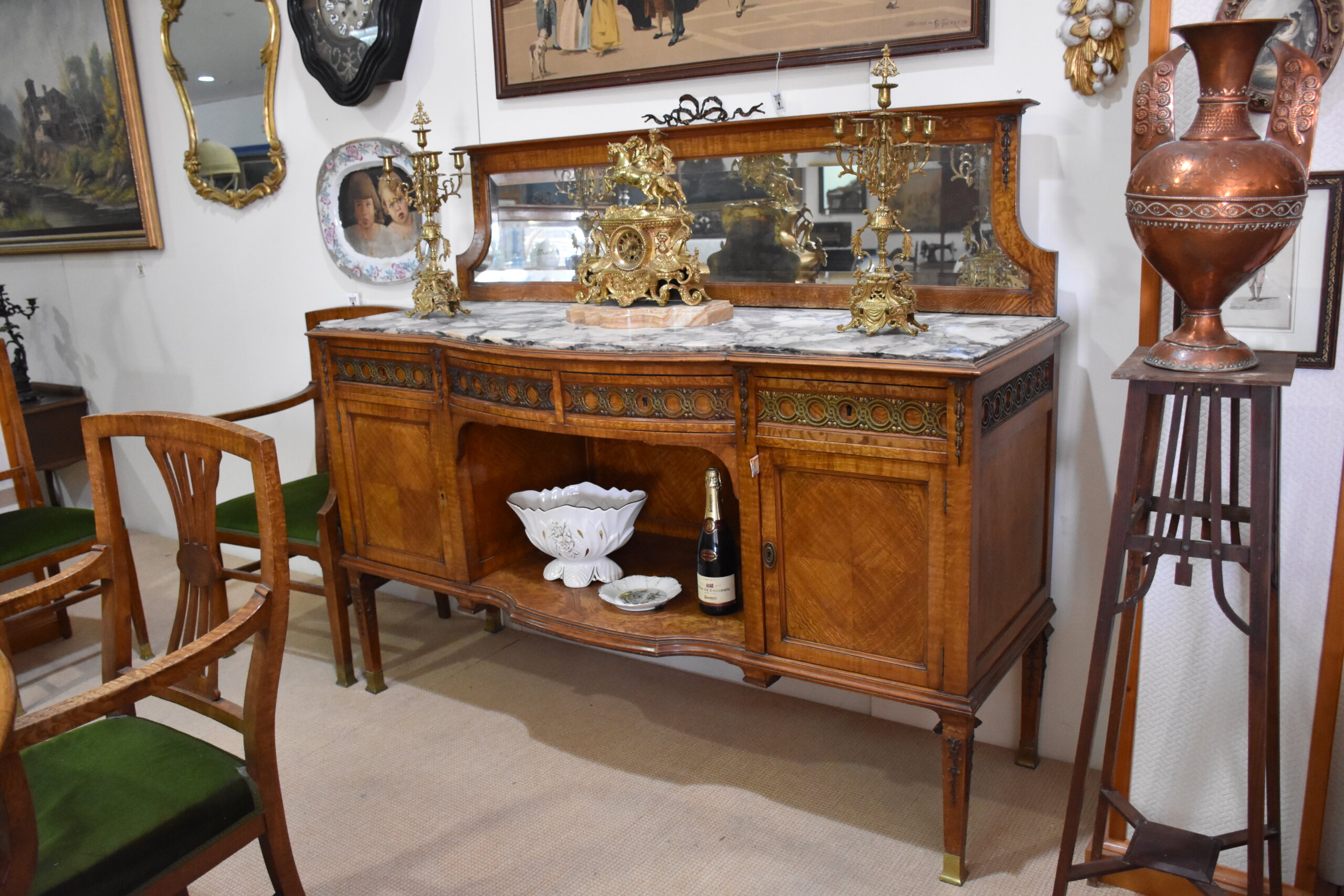 Comedor antiguo madera caoba rubia - Imagen 9