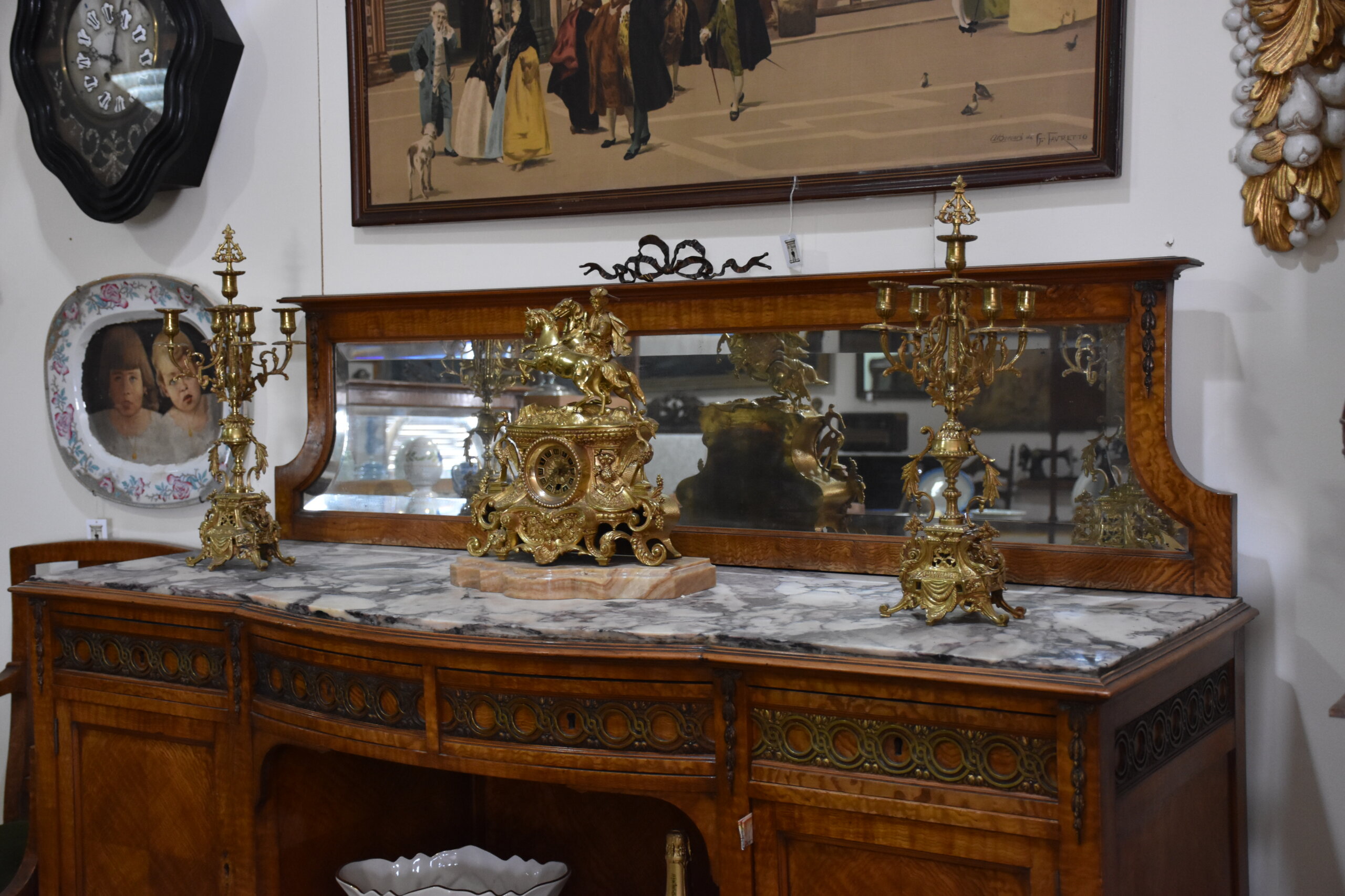 Comedor antiguo madera caoba rubia - Imagen 10