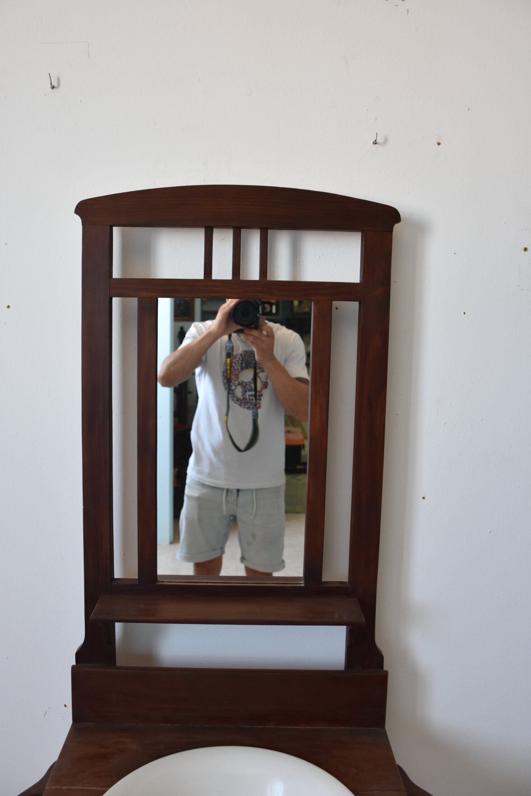 Palanganero antiguo de madera - Imagen 4