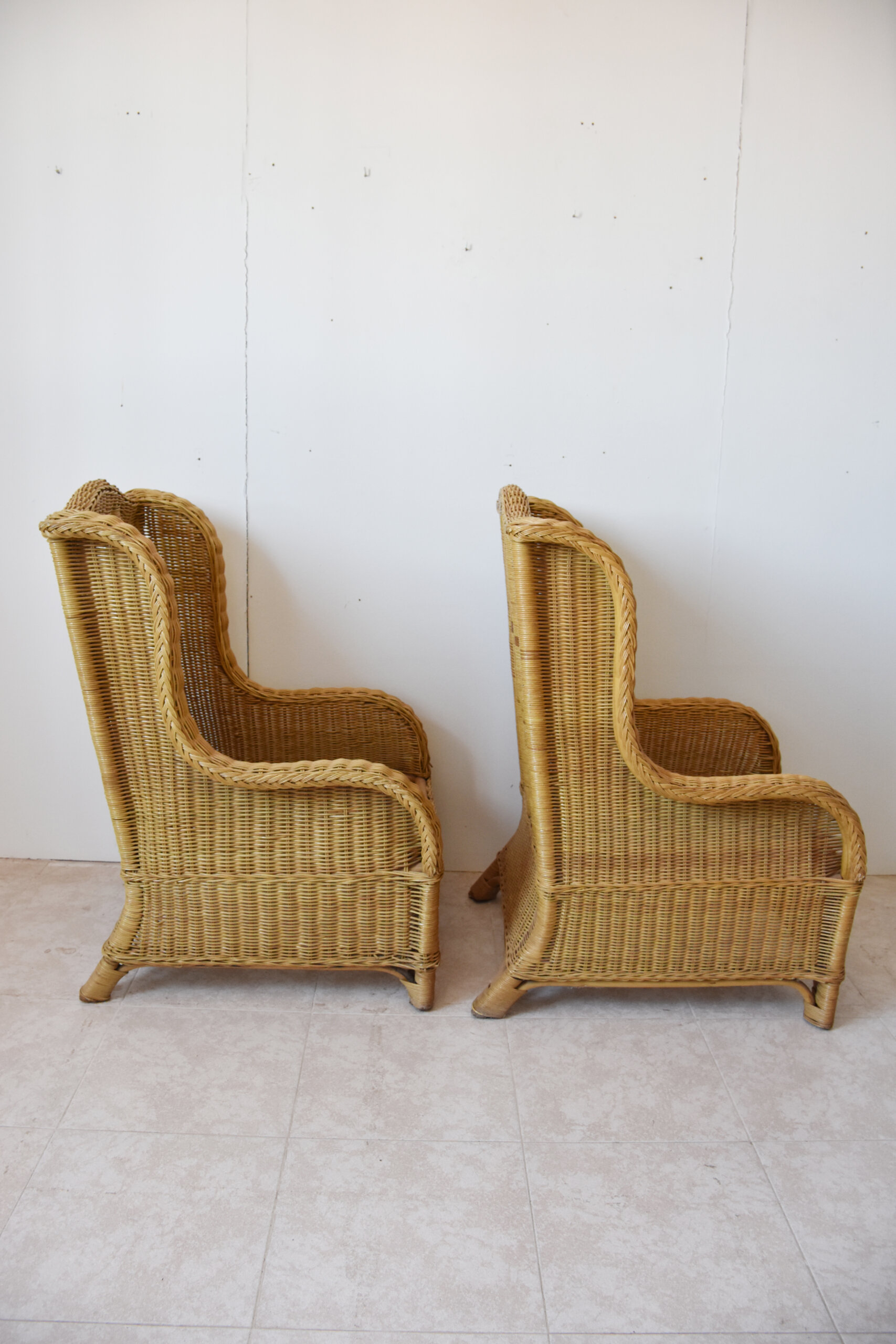 Pareja de sillones de mimbre - Imagen 3
