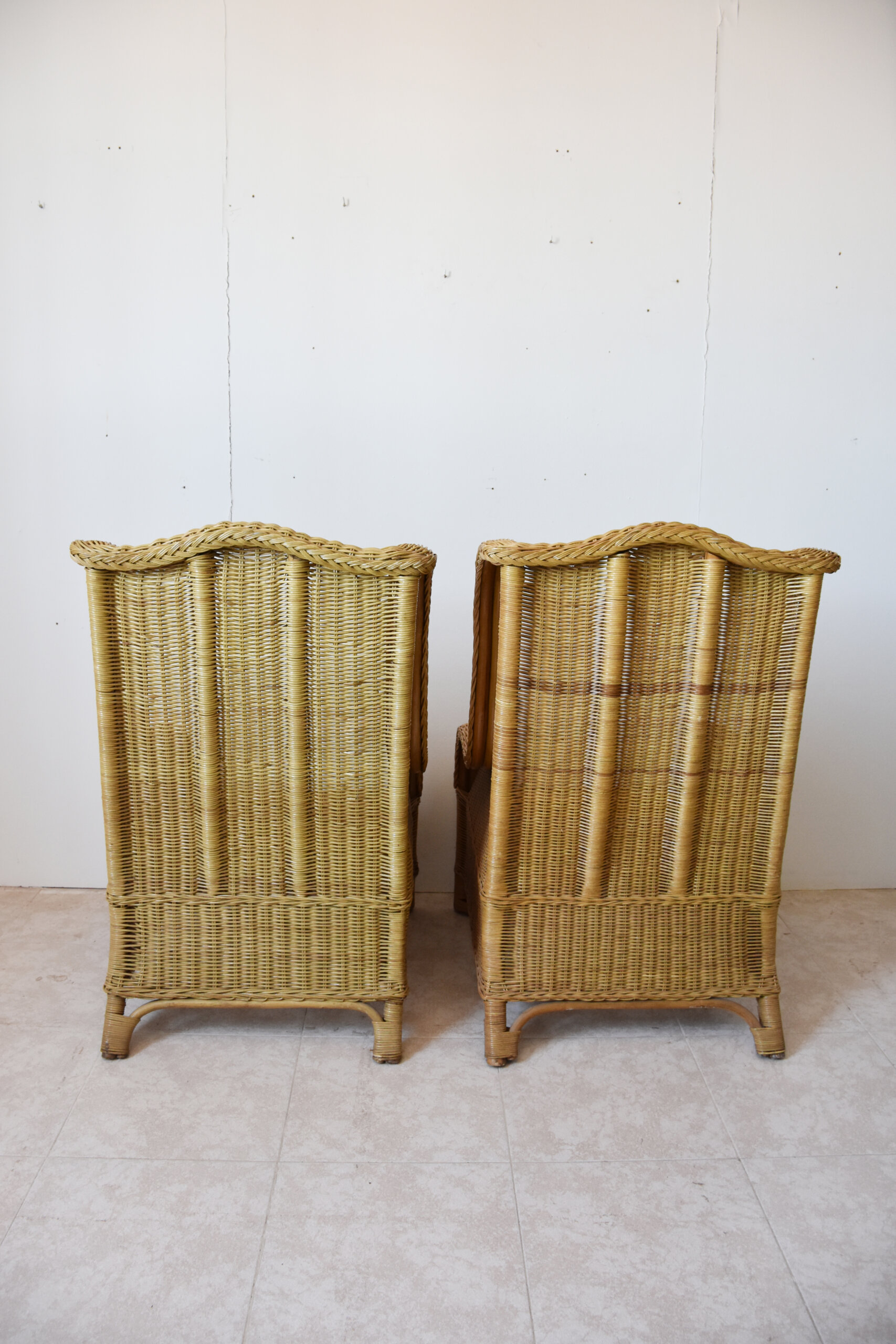 Pareja de sillones de mimbre - Imagen 4