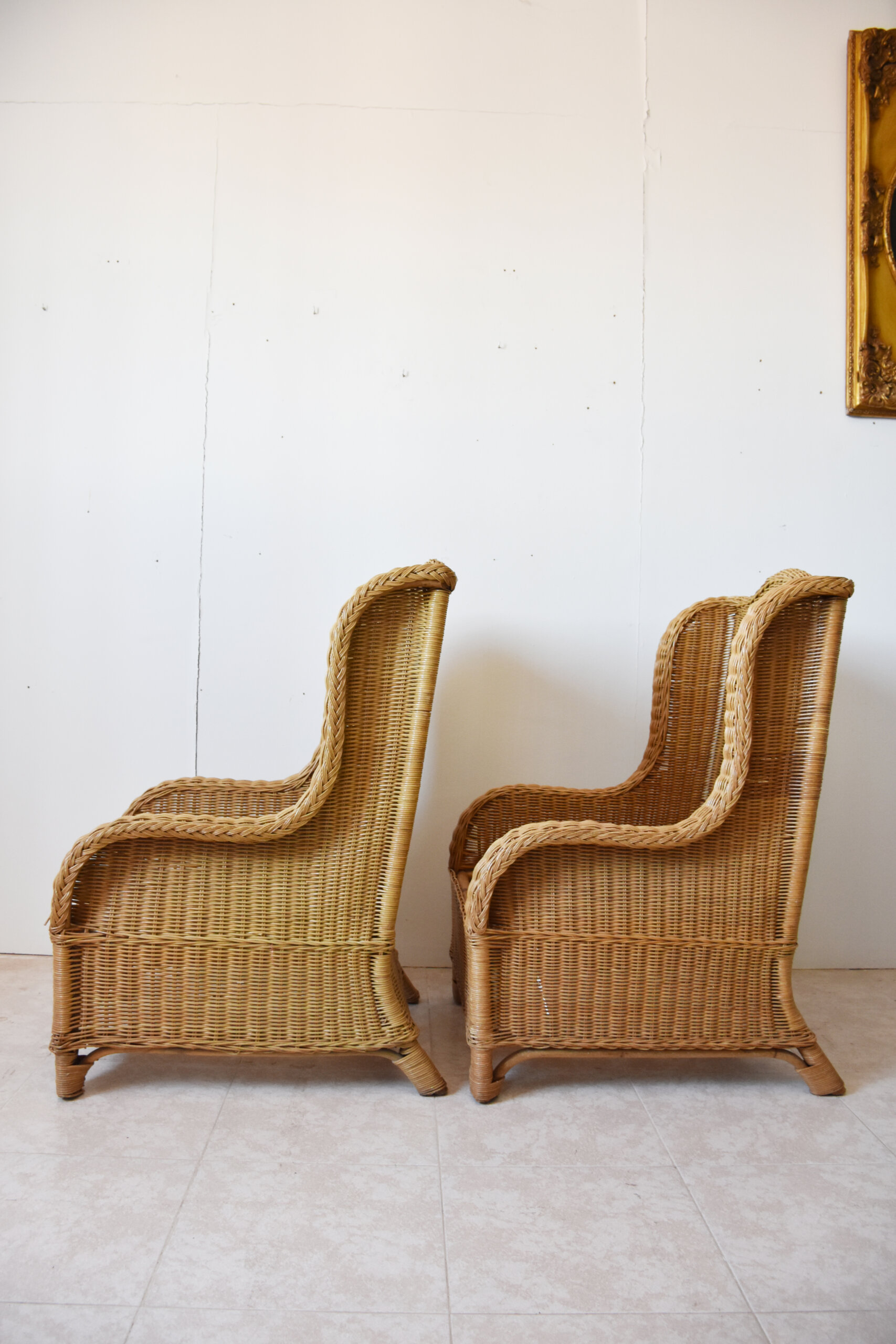 Pareja de sillones de mimbre - Imagen 5