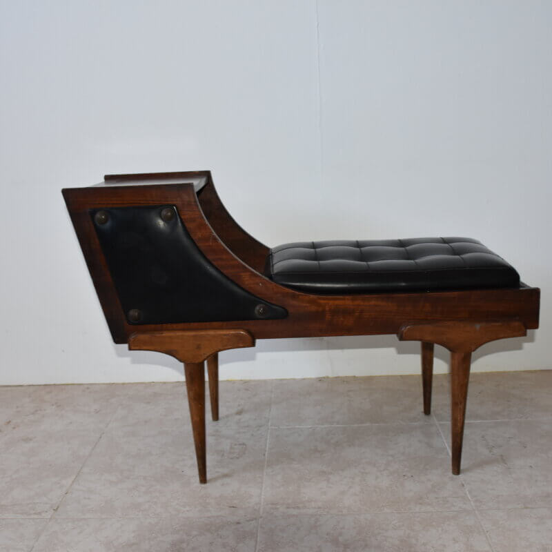 Banqueta telefonera Mid Century capitoné
