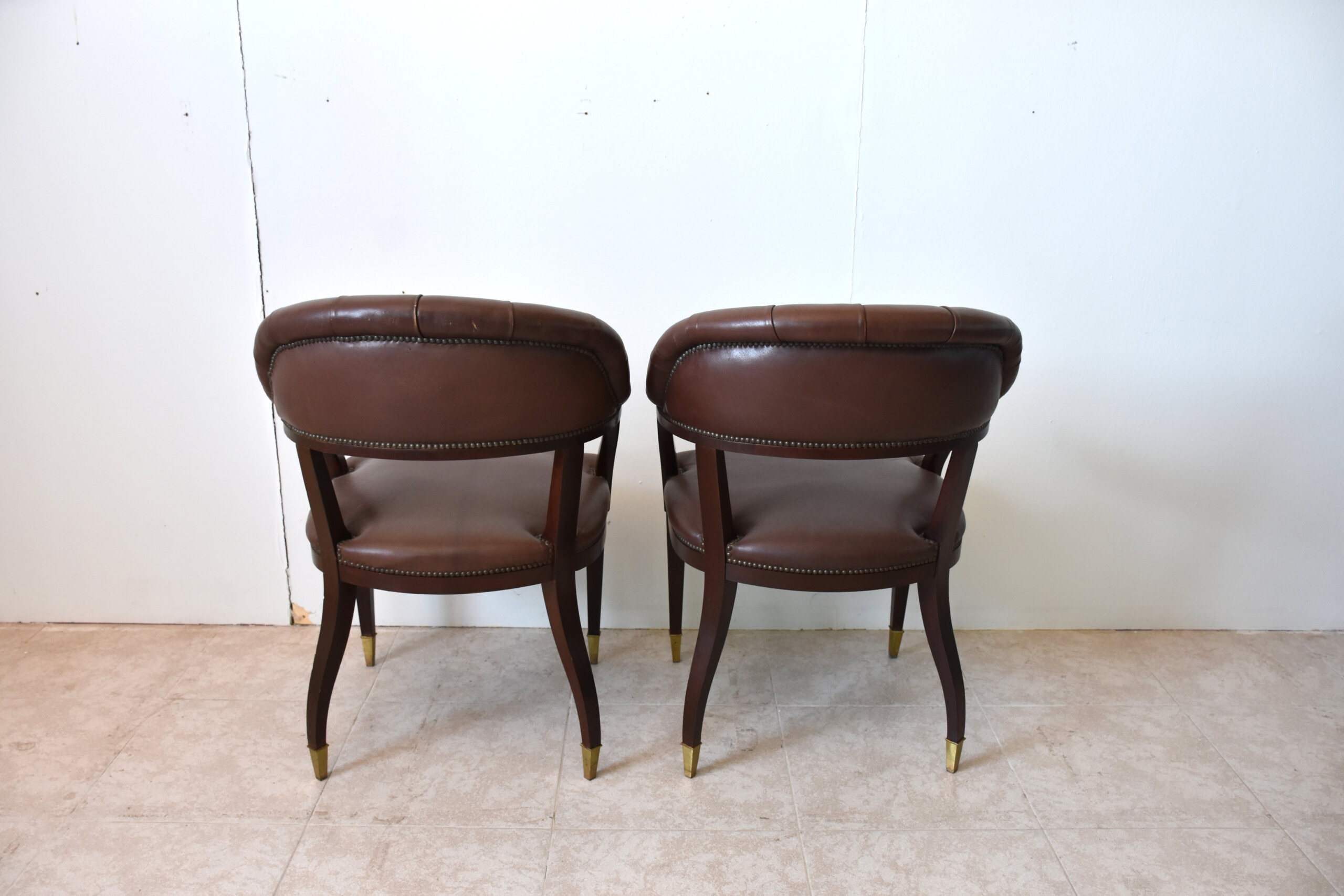 Sillones ingleses capitoné piel - Imagen 5
