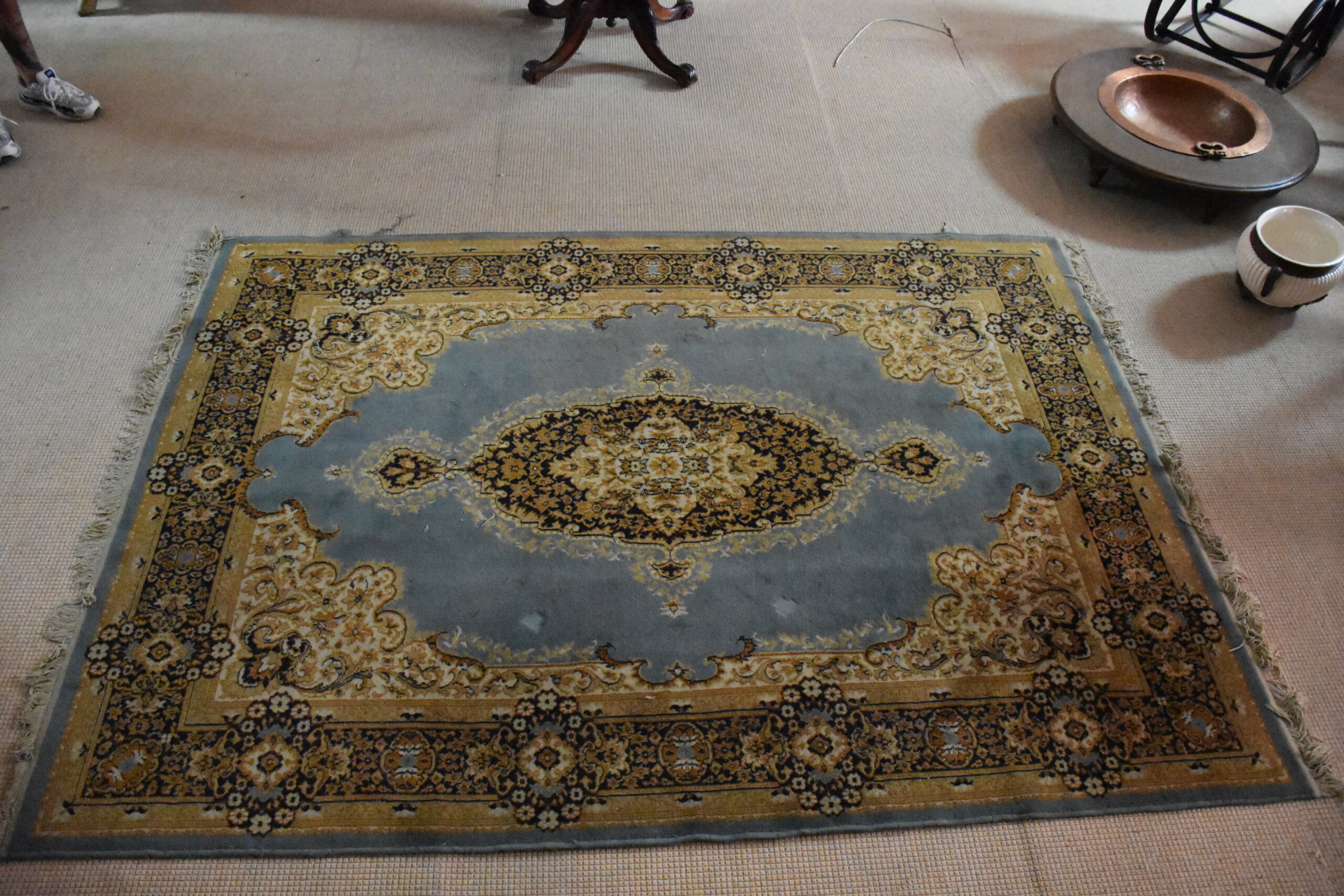 Alfombra tipo persa azul 240 x 165 cm - Imagen 2