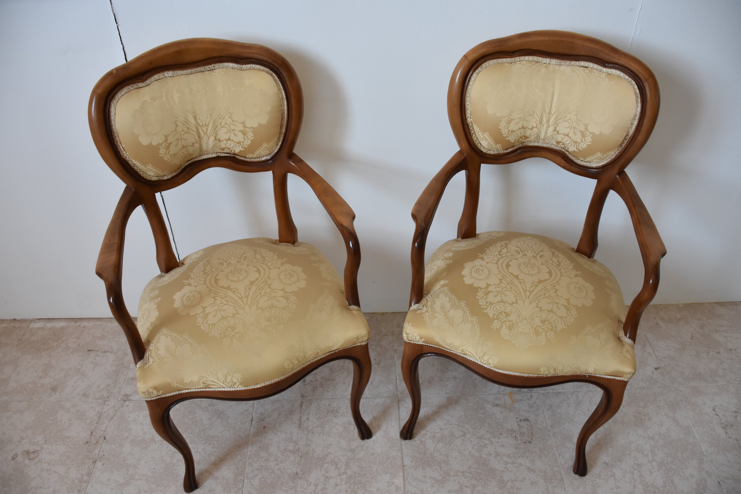 Pareja de sillones clásicos madera haya - Imagen 2