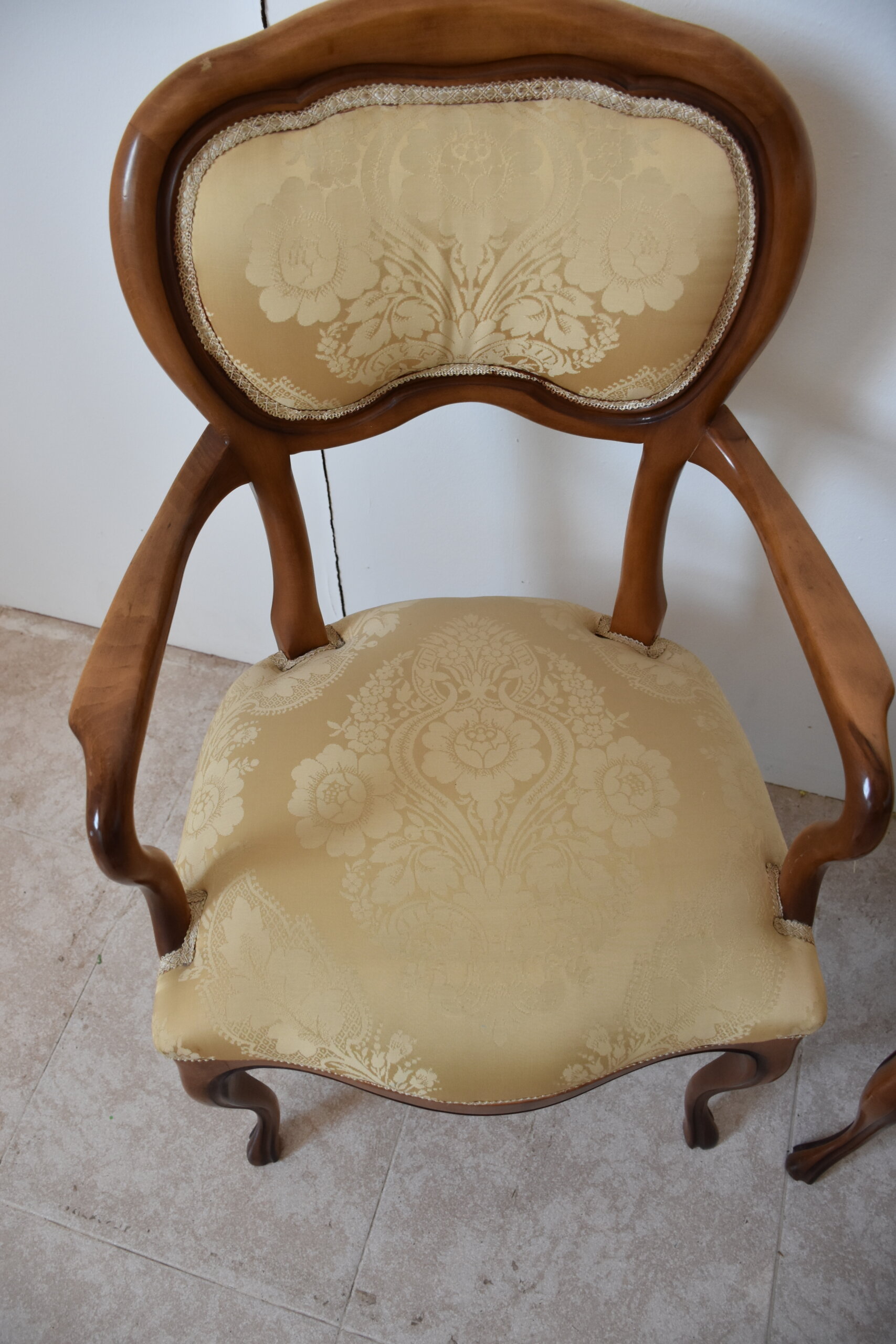 Pareja de sillones clásicos madera haya - Imagen 3