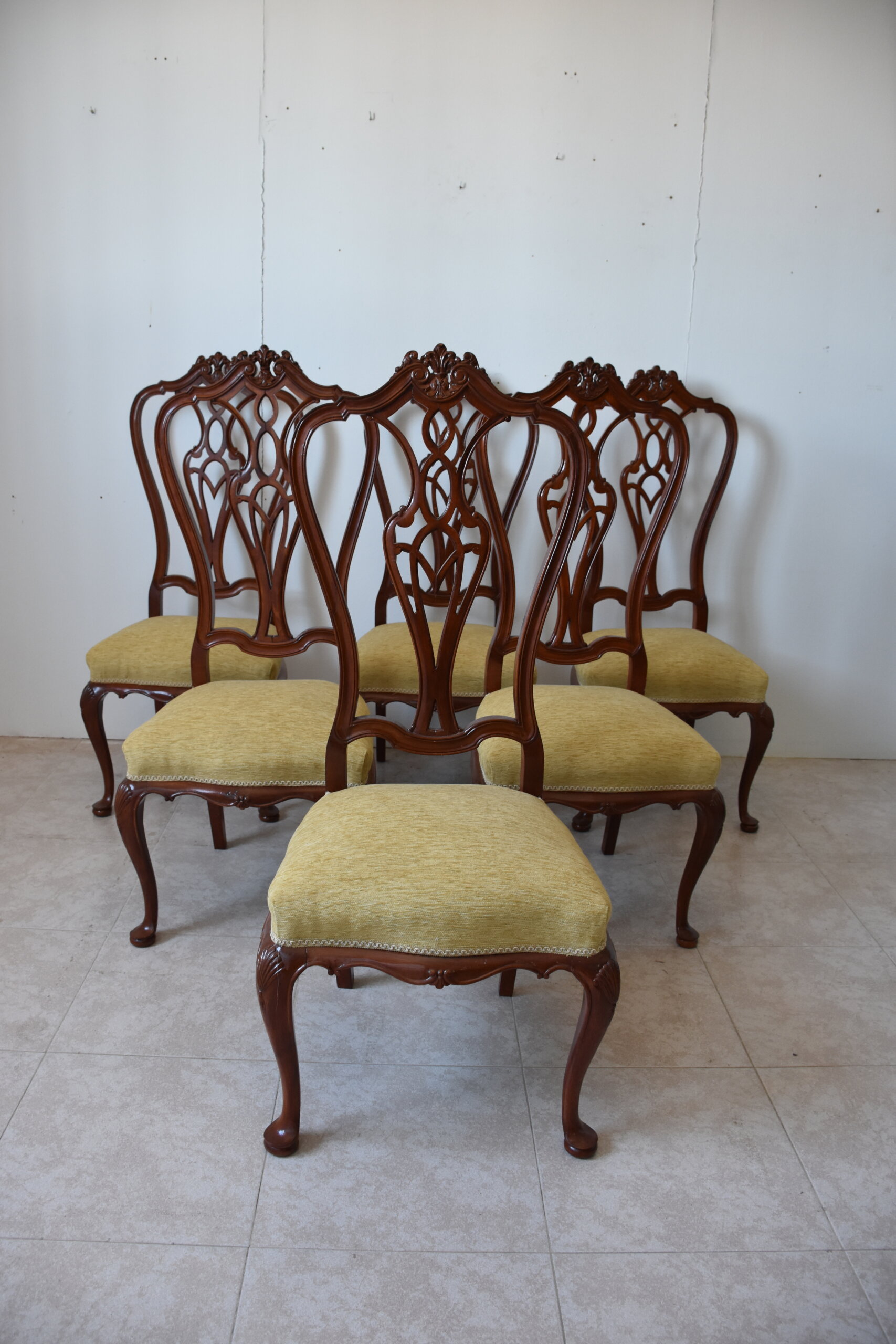 Conjunto de comedor Chippendale con mesa extensible y 6 sillas - Imagen 11