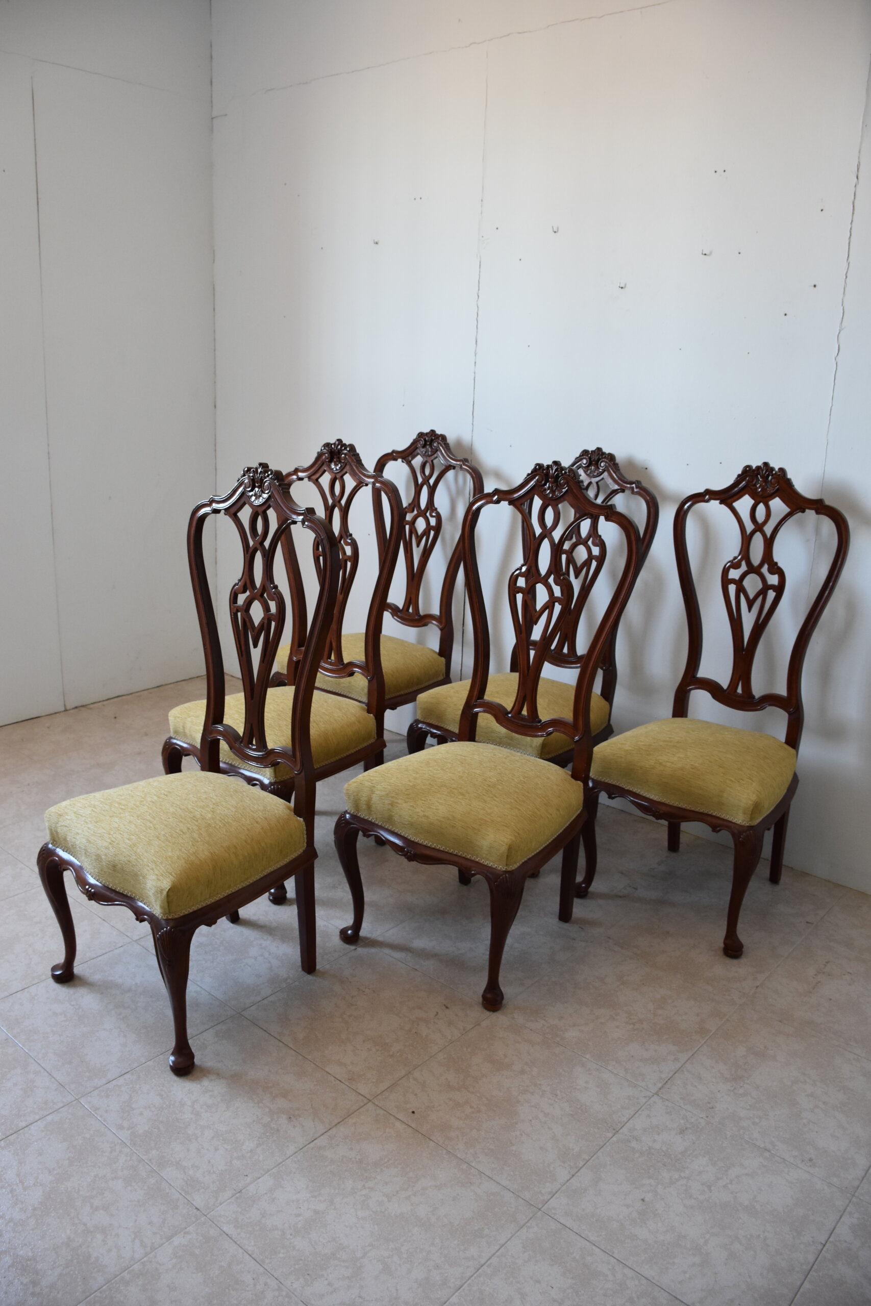 Conjunto de comedor Chippendale con mesa extensible y 6 sillas - Imagen 12