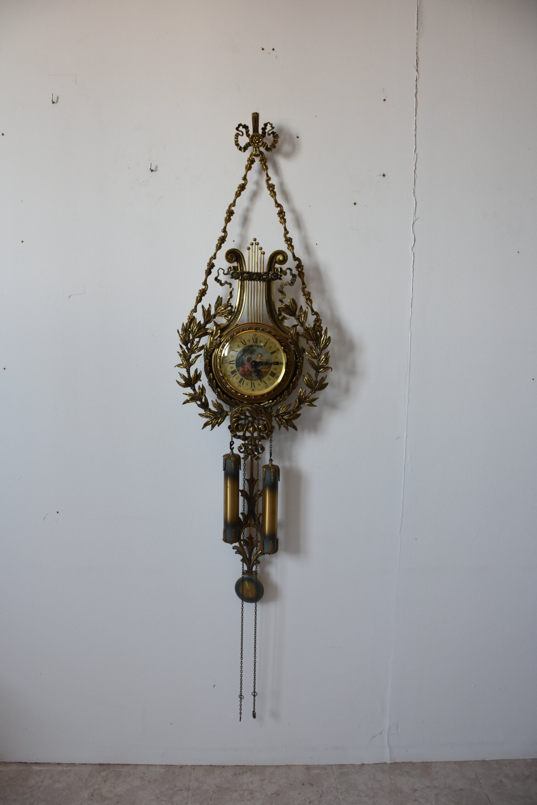 Reloj de pared Luis XVI bronce dorado - Imagen 2