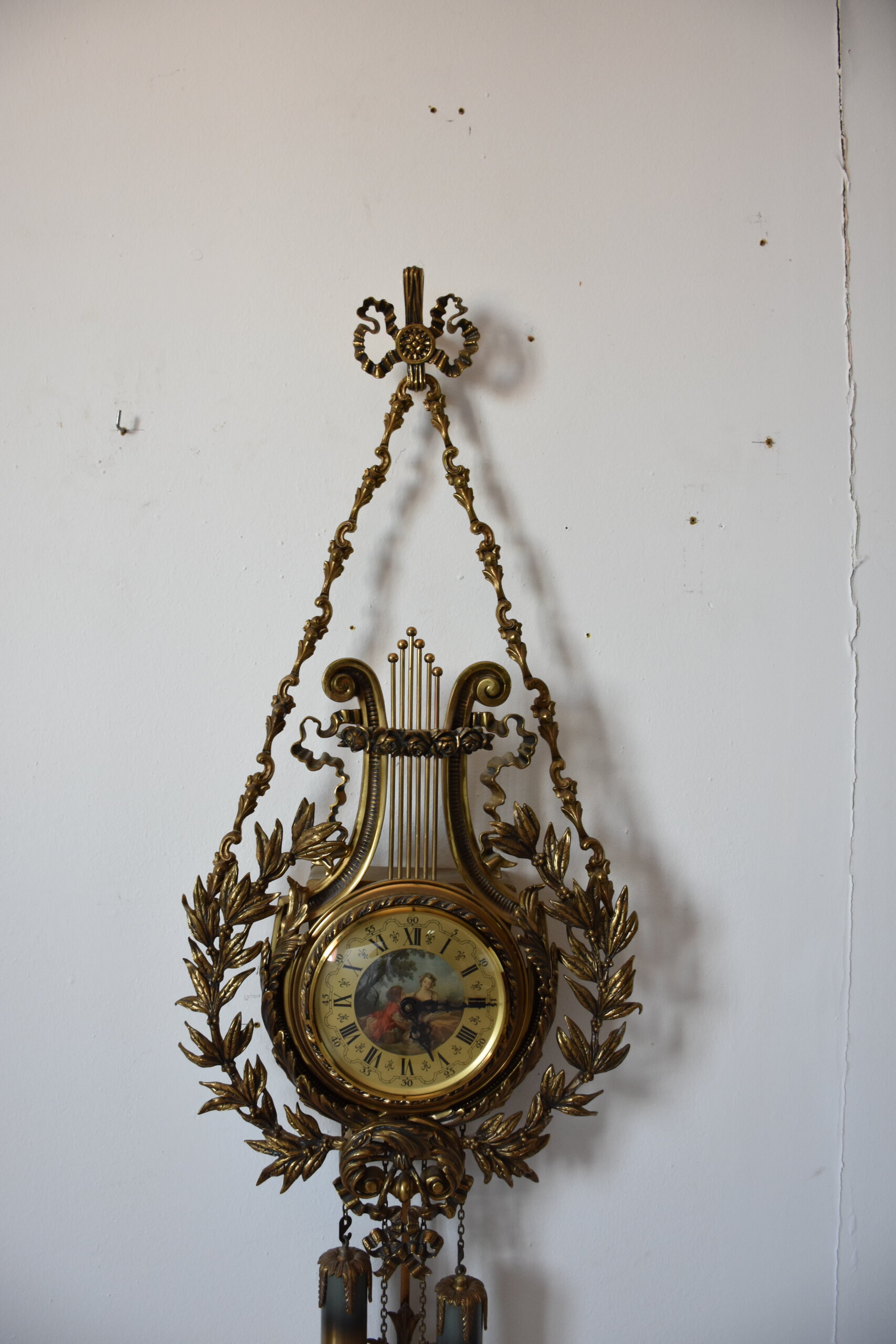 Reloj de pared Luis XVI bronce dorado - Imagen 3
