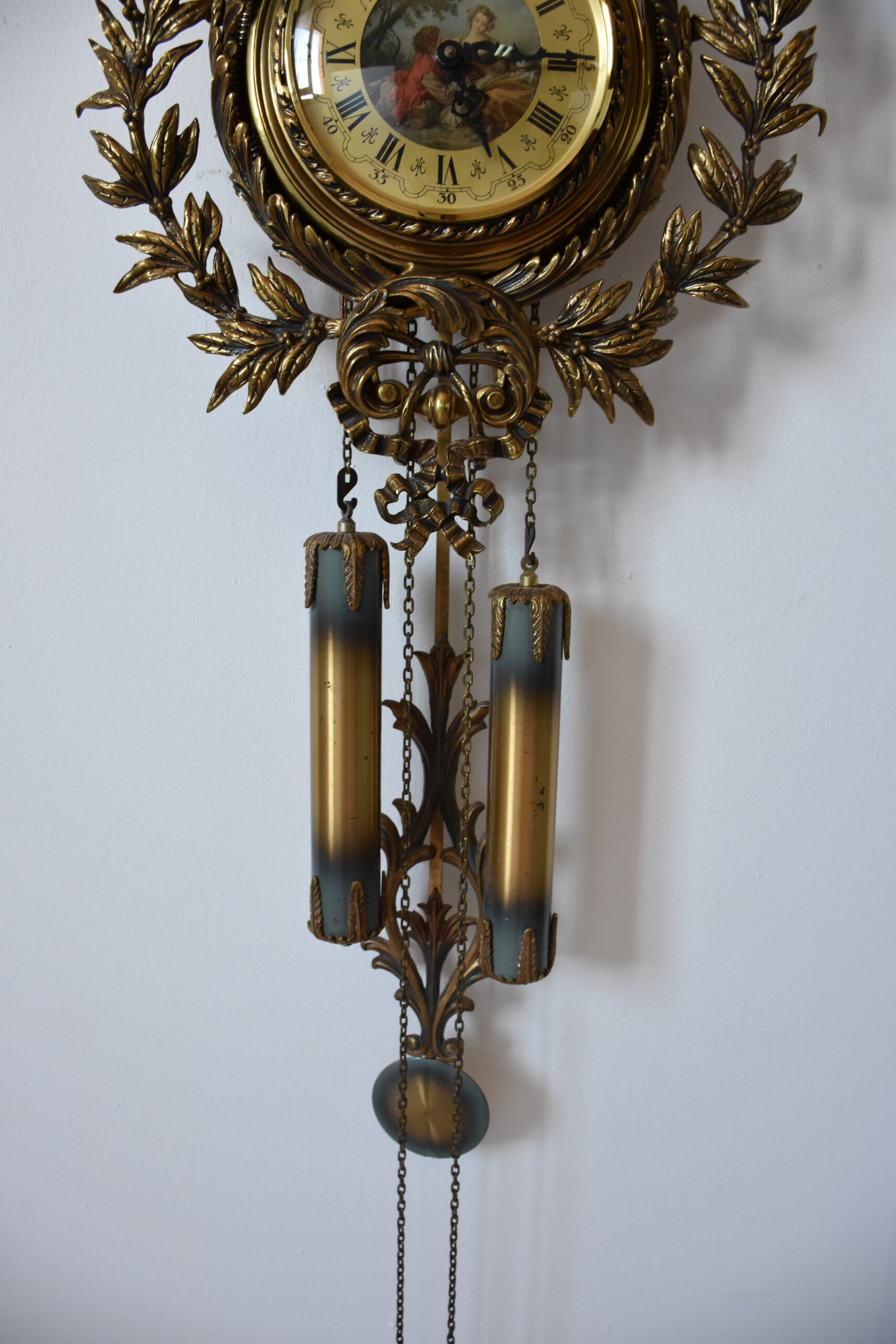 Reloj de pared Luis XVI bronce dorado - Imagen 5