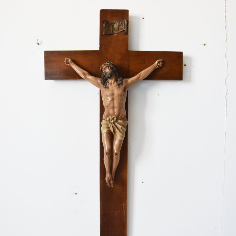 Crucifijo de pared Cristo policromado