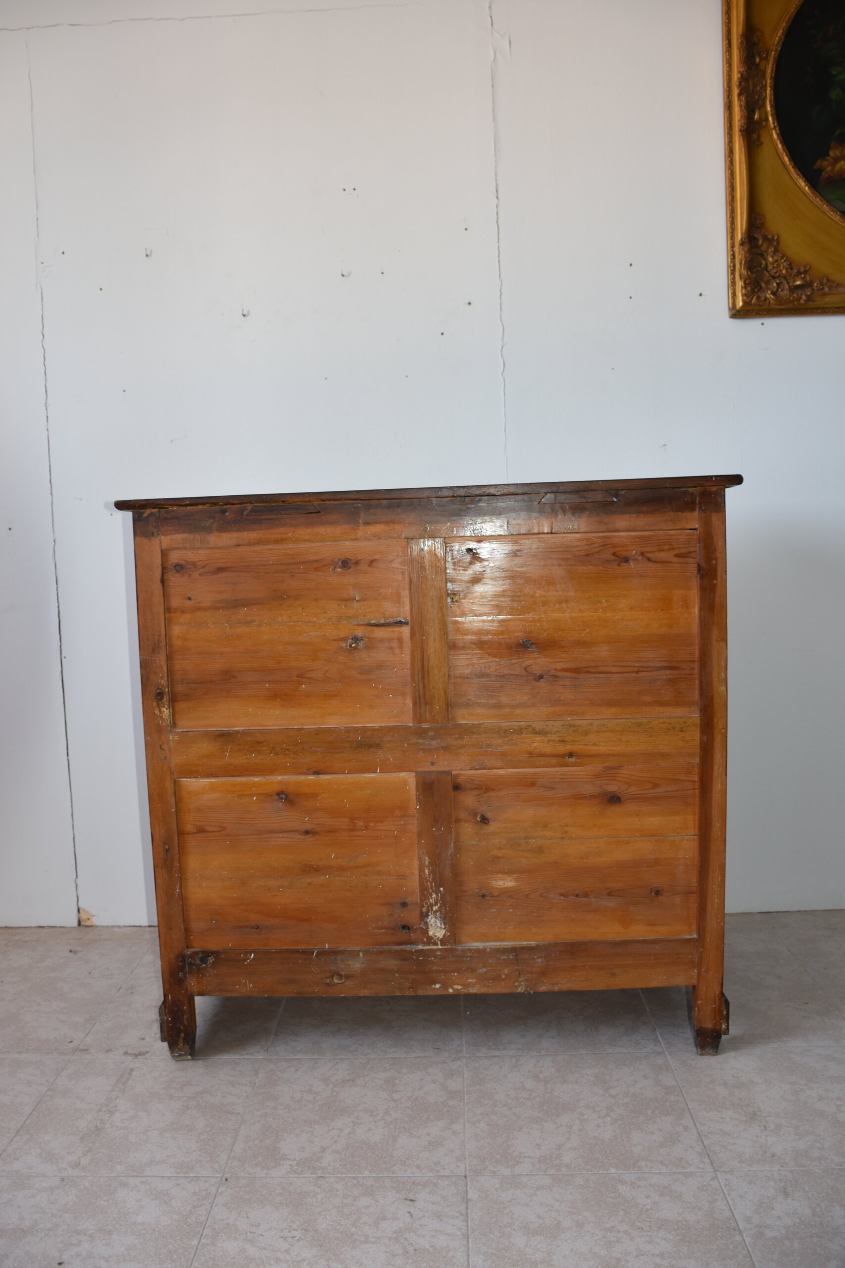 Cómoda antigua de madera con 4 cajones - Imagen 7