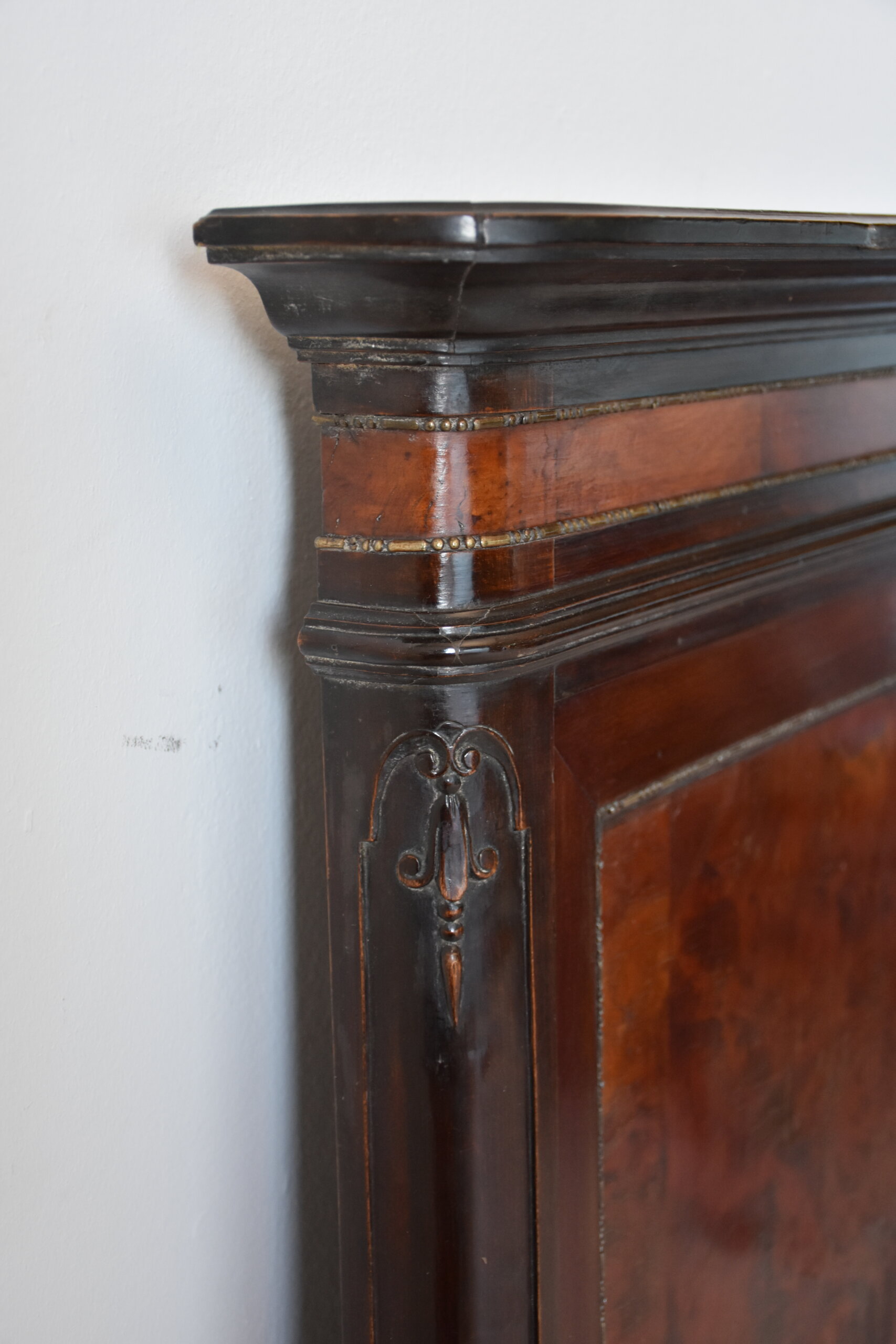 Cama antigua madera estilo Reina Ana - Imagen 6